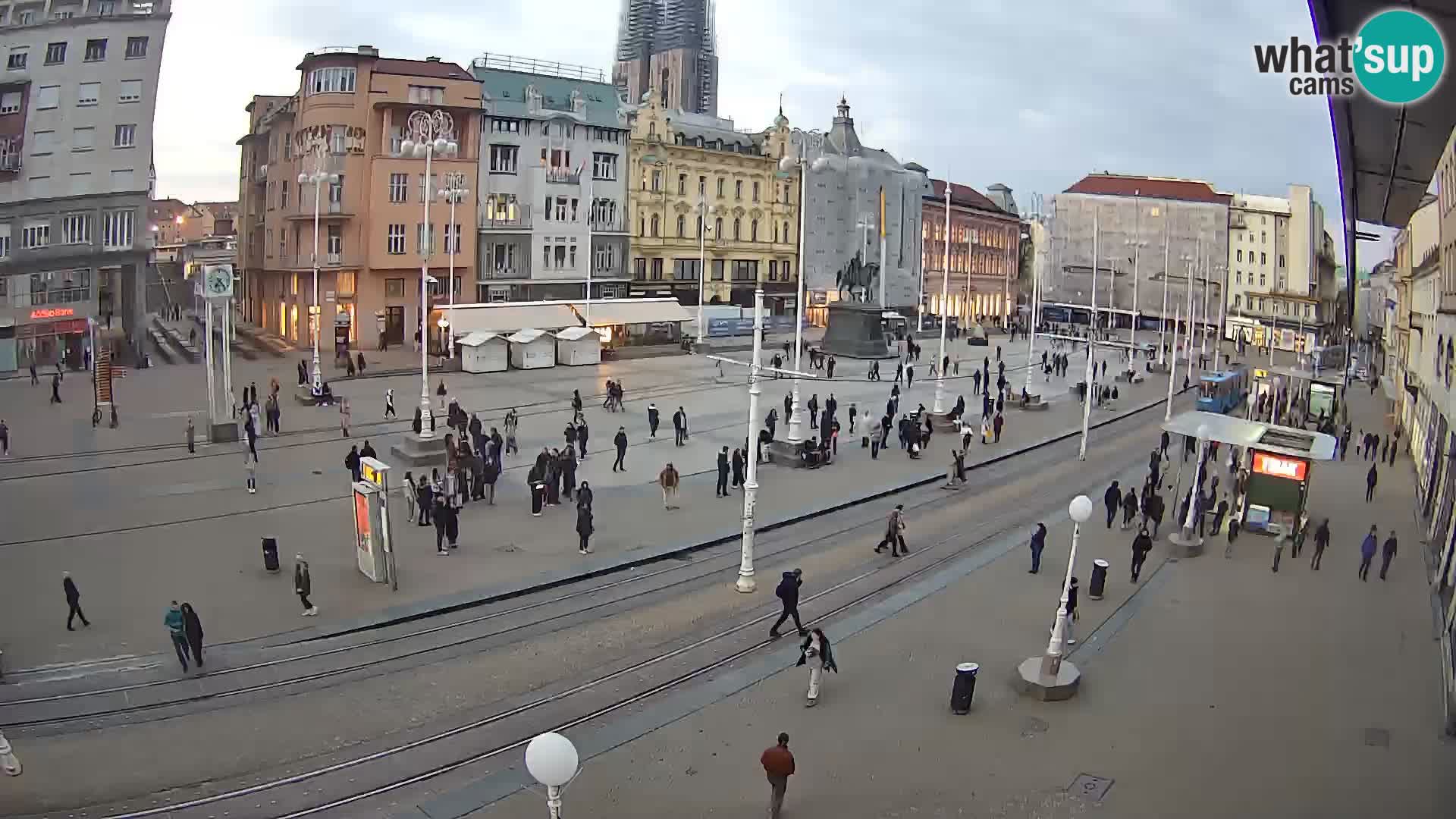 Webcam Zagreb Bana Jelačića square | Croatia