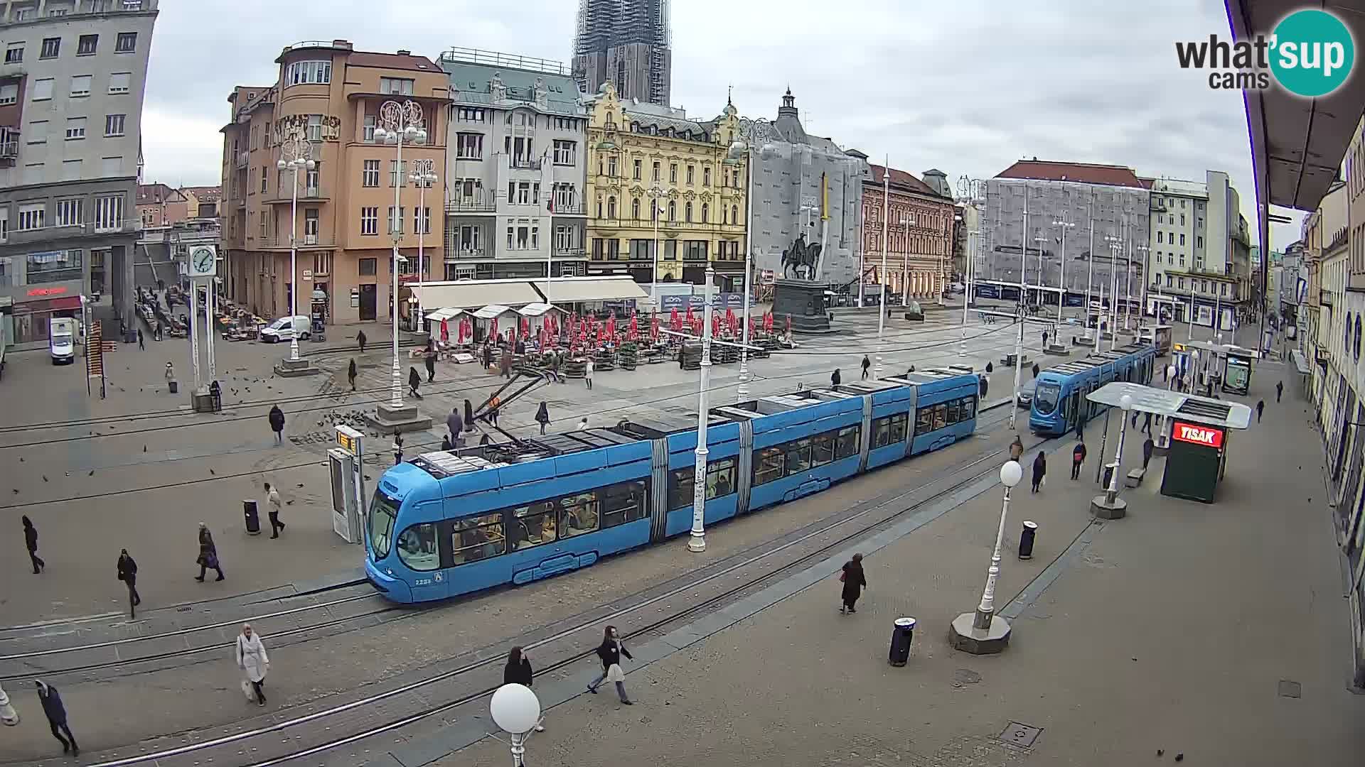 Webcam Zagreb Bana Jelačića square | Croatia
