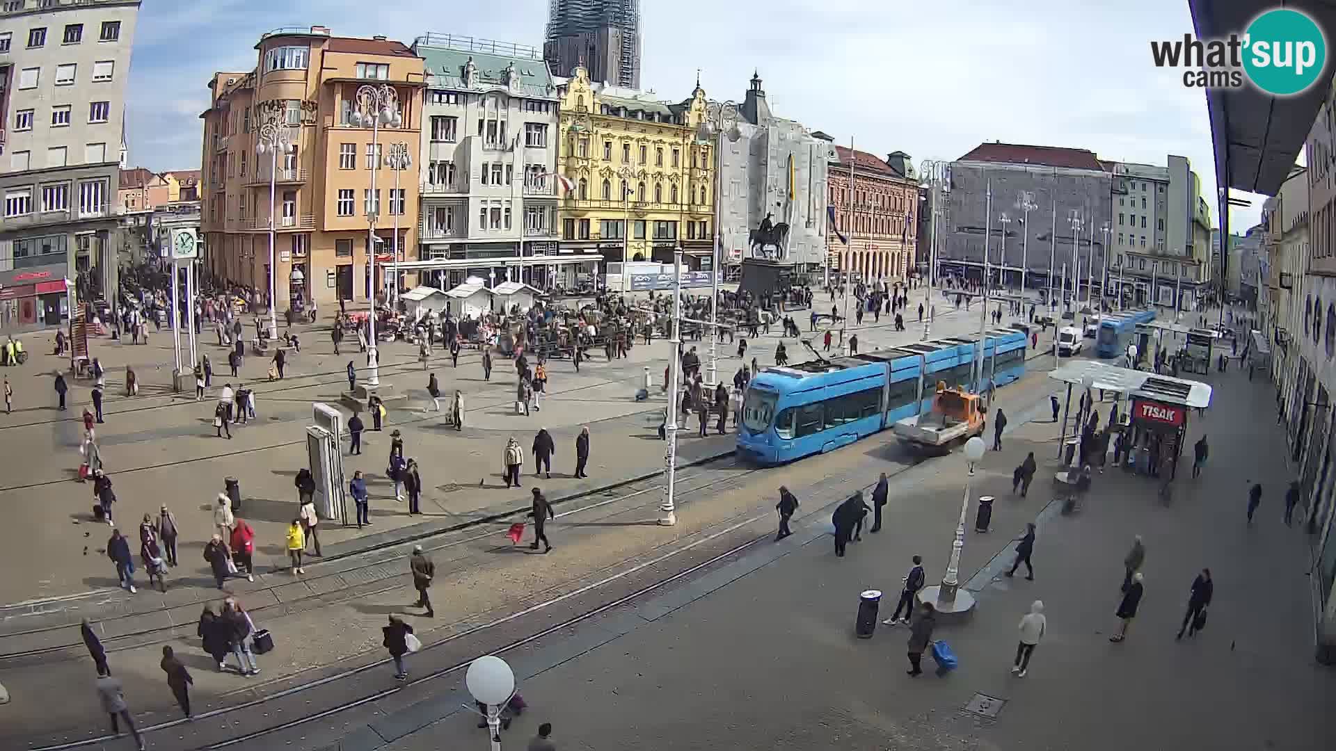 Webcam Zagreb Bana Jelačića square | Croatia