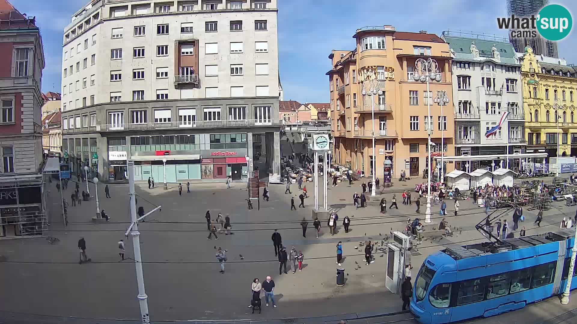 Zagreb webcam Ban Jelacica Platz | Kroatien