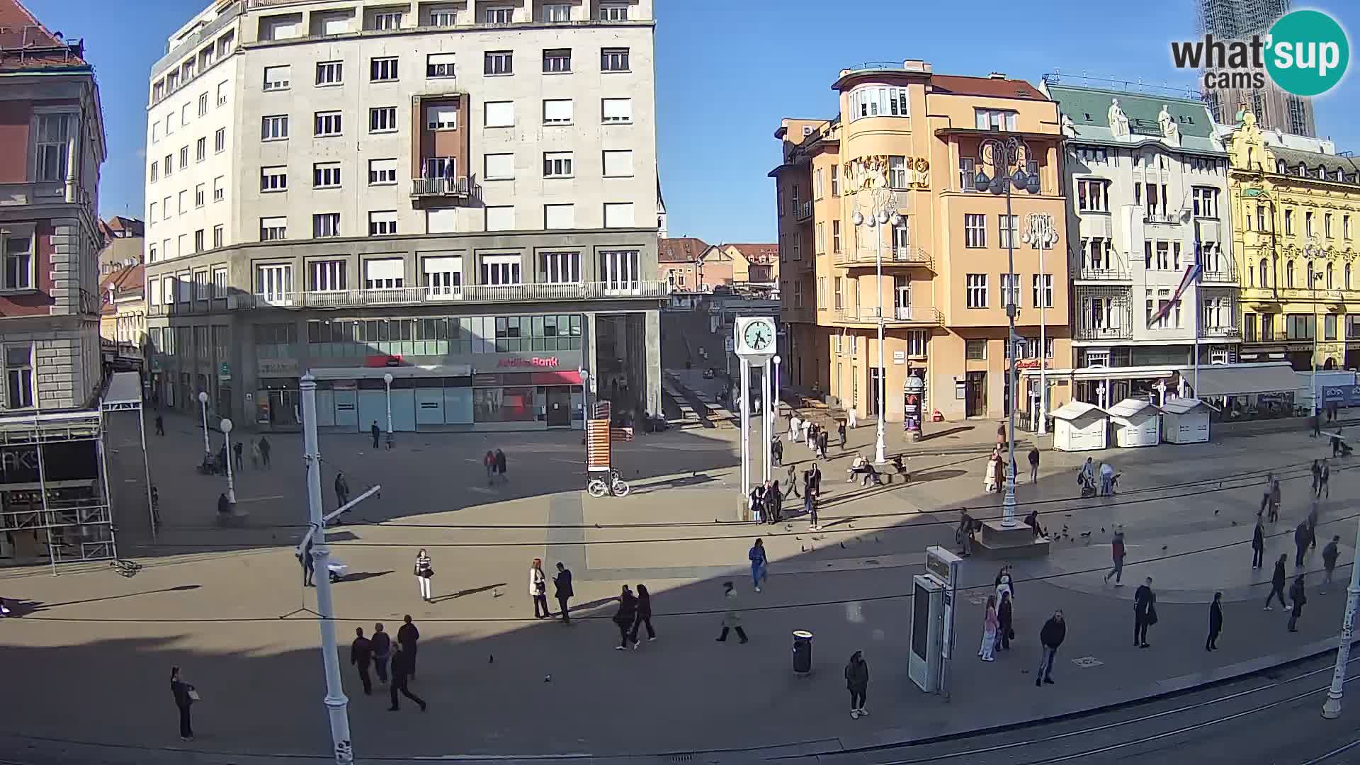 Zagreb webcam Ban Jelacica Platz | Kroatien