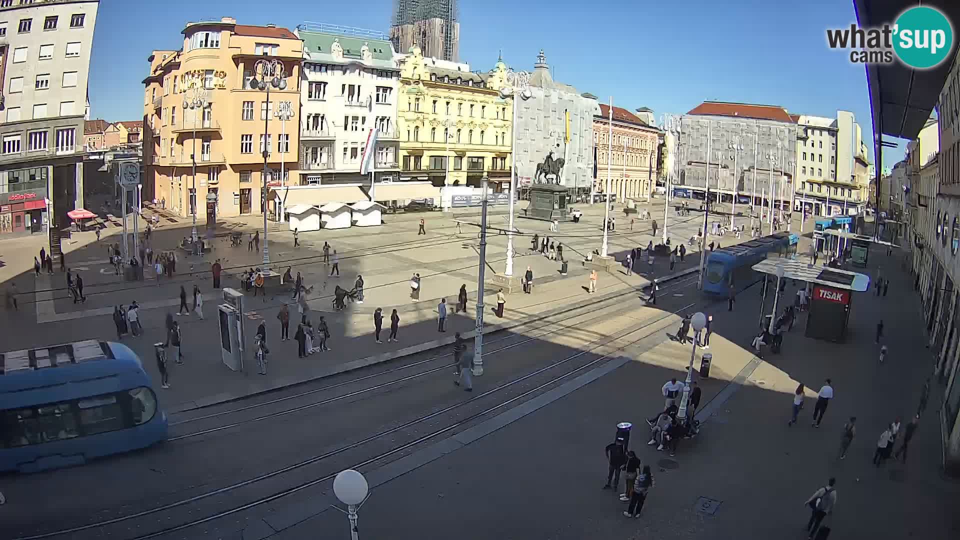 Webcam Zagreb Bana Jelačića square | Croatia