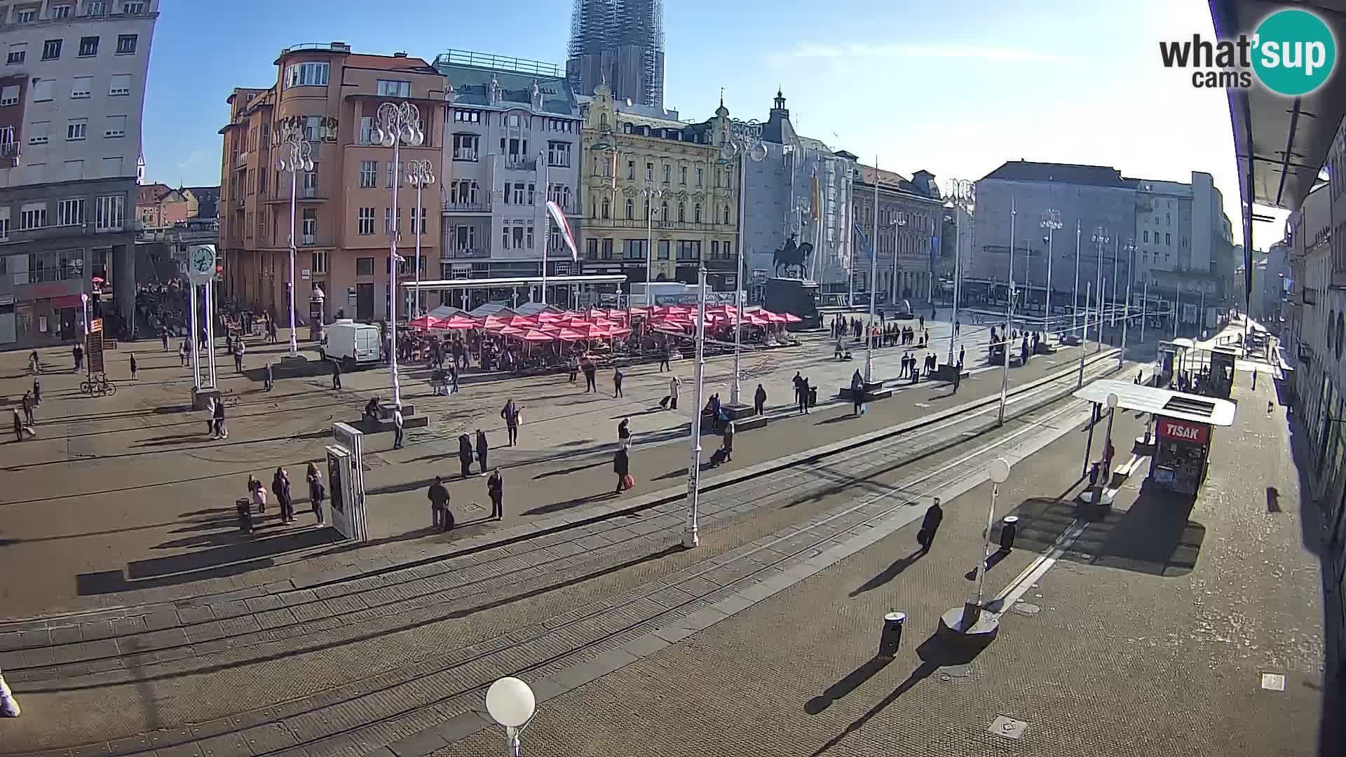 Webcam Zagreb Bana Jelačića square | Croatia