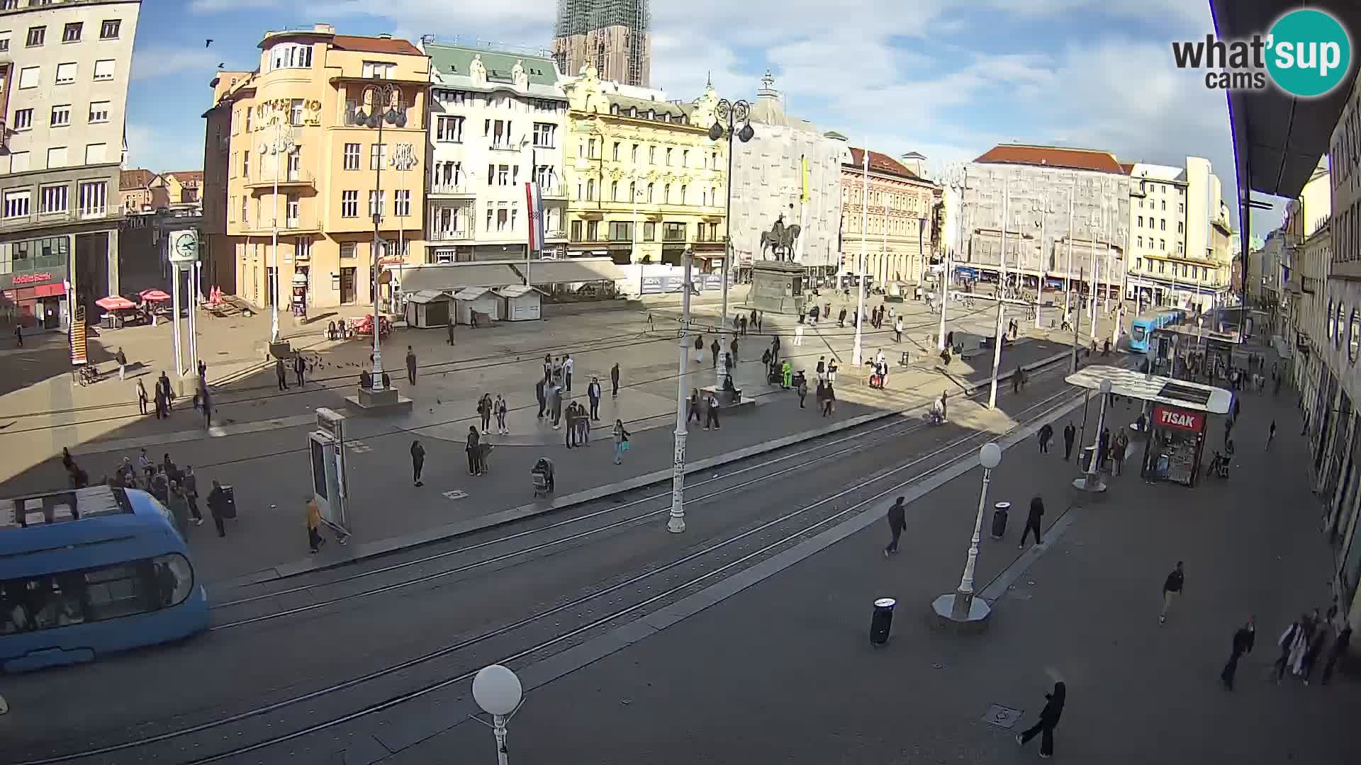Webcam Zagreb Bana Jelačića square | Croatia