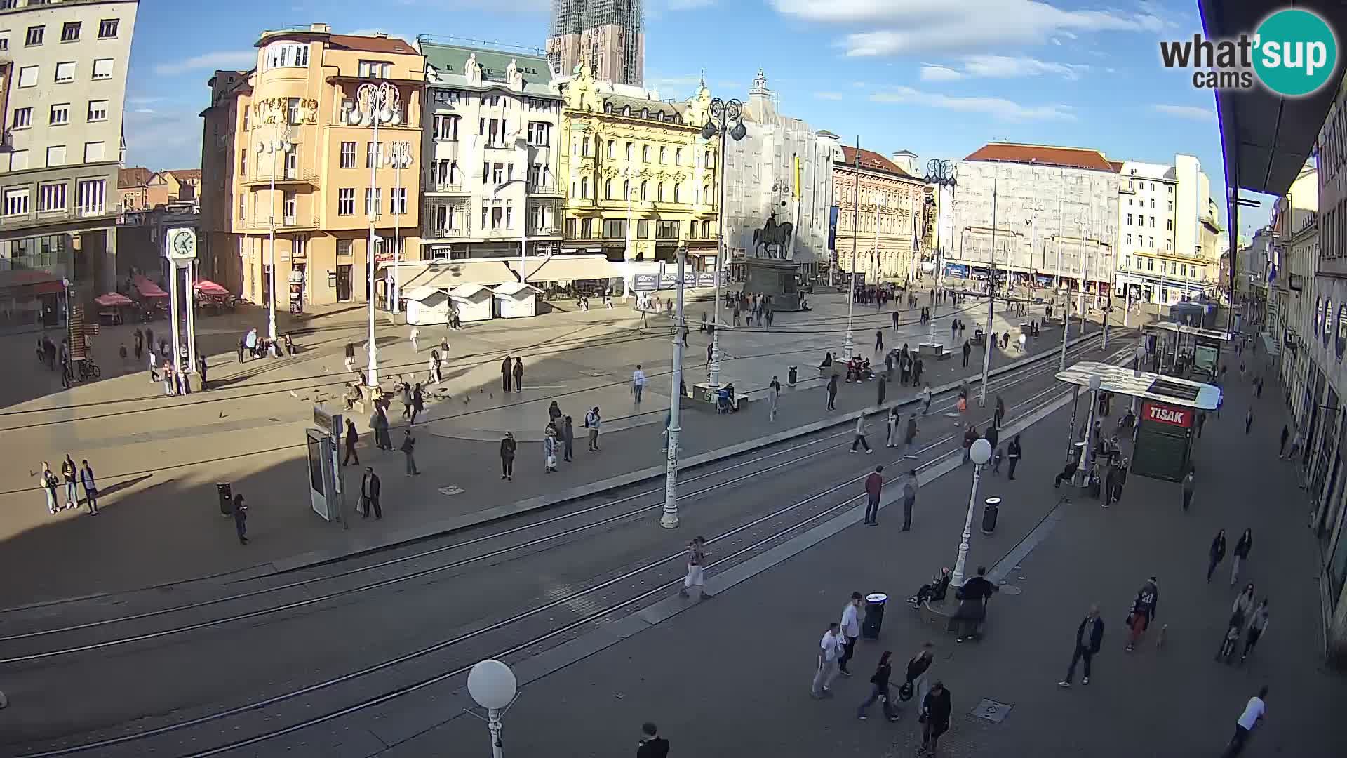 Live Cam Zagreb Ban Jelačić place | Croatie