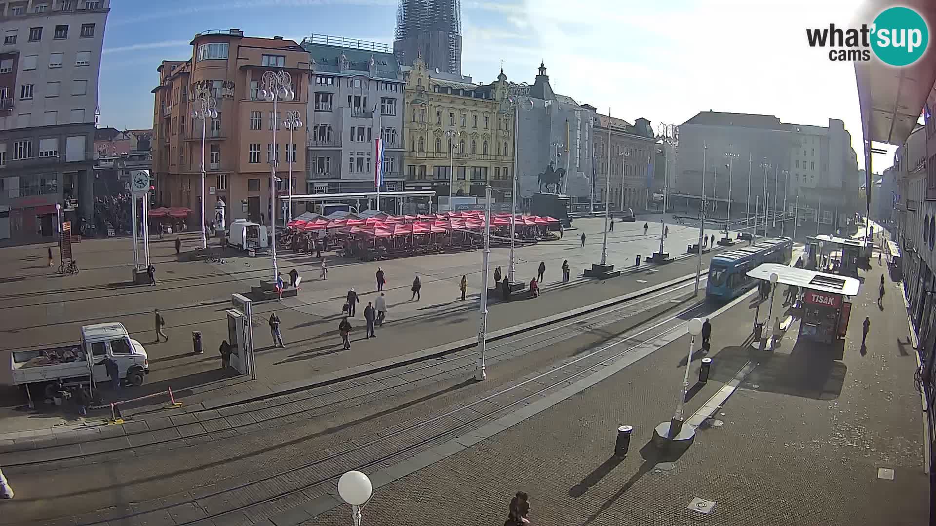 Webcam Zagreb Bana Jelačića square | Croatia
