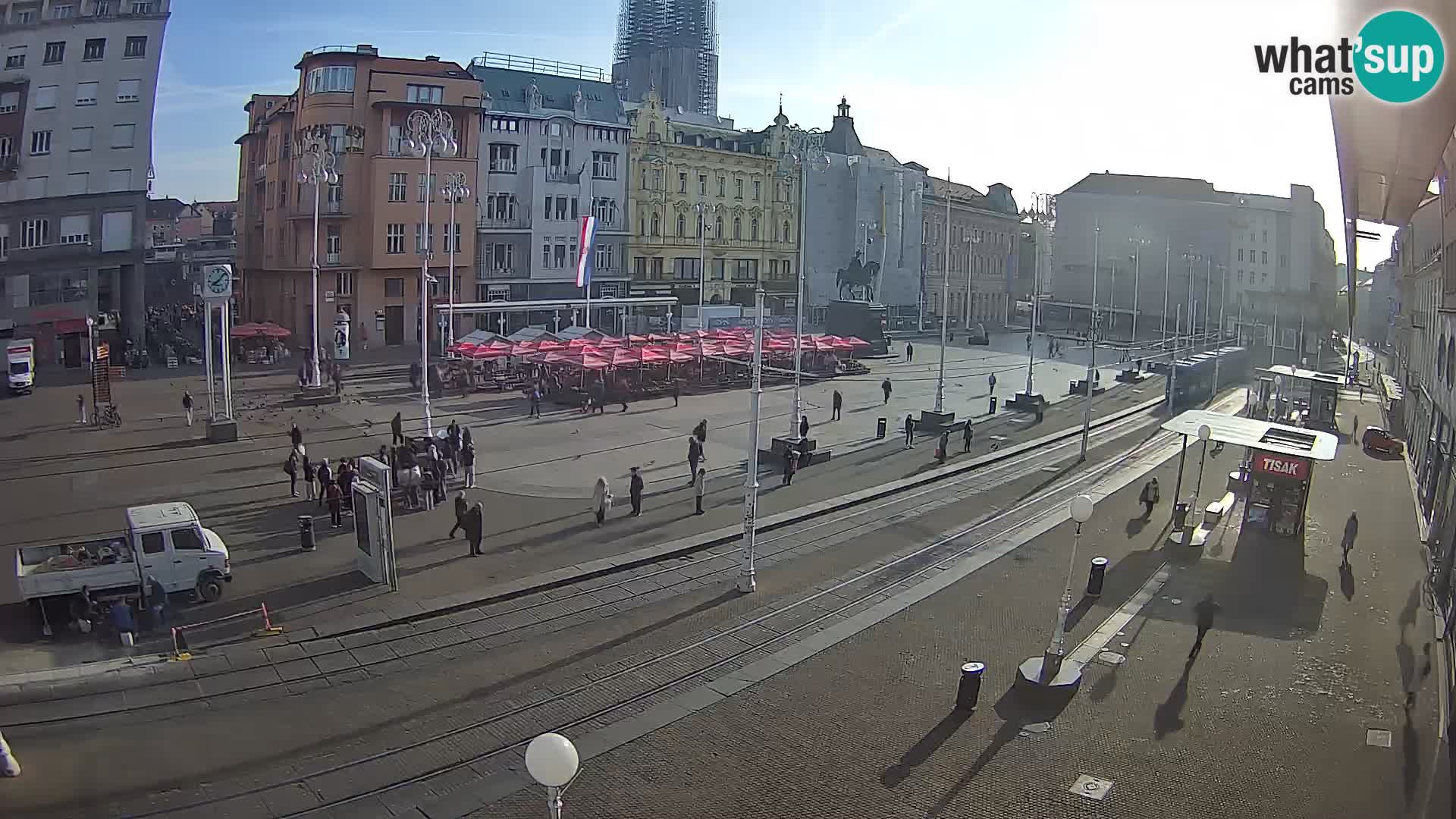 Live Cam Zagreb Ban Jelačić place | Croatie