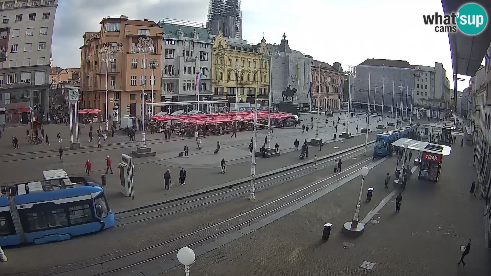 Zagreb webcam Ban Jelacica Platz | Kroatien