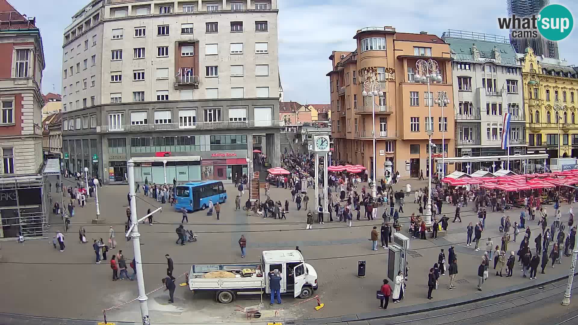 Webcam Zagreb Bana Jelačića square | Croatia