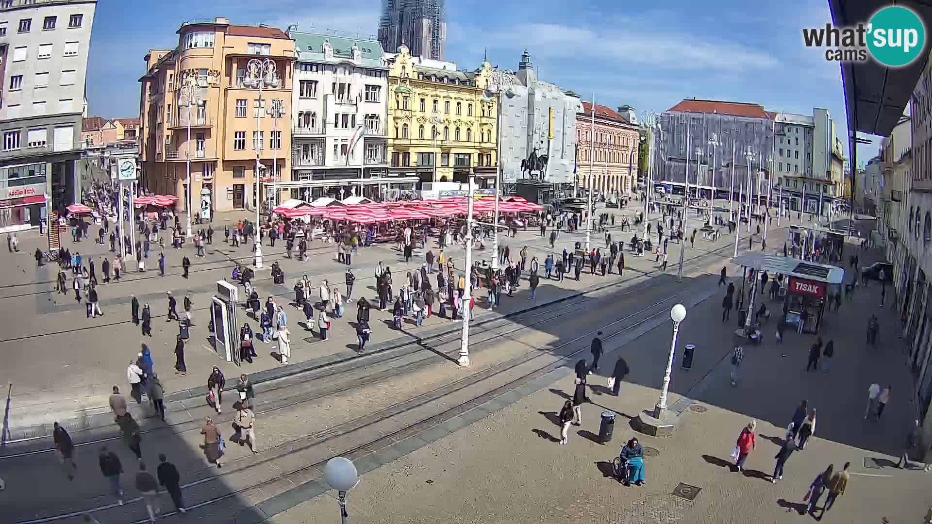Webcam Zagabria Ban Jelacic piazza | Croazia