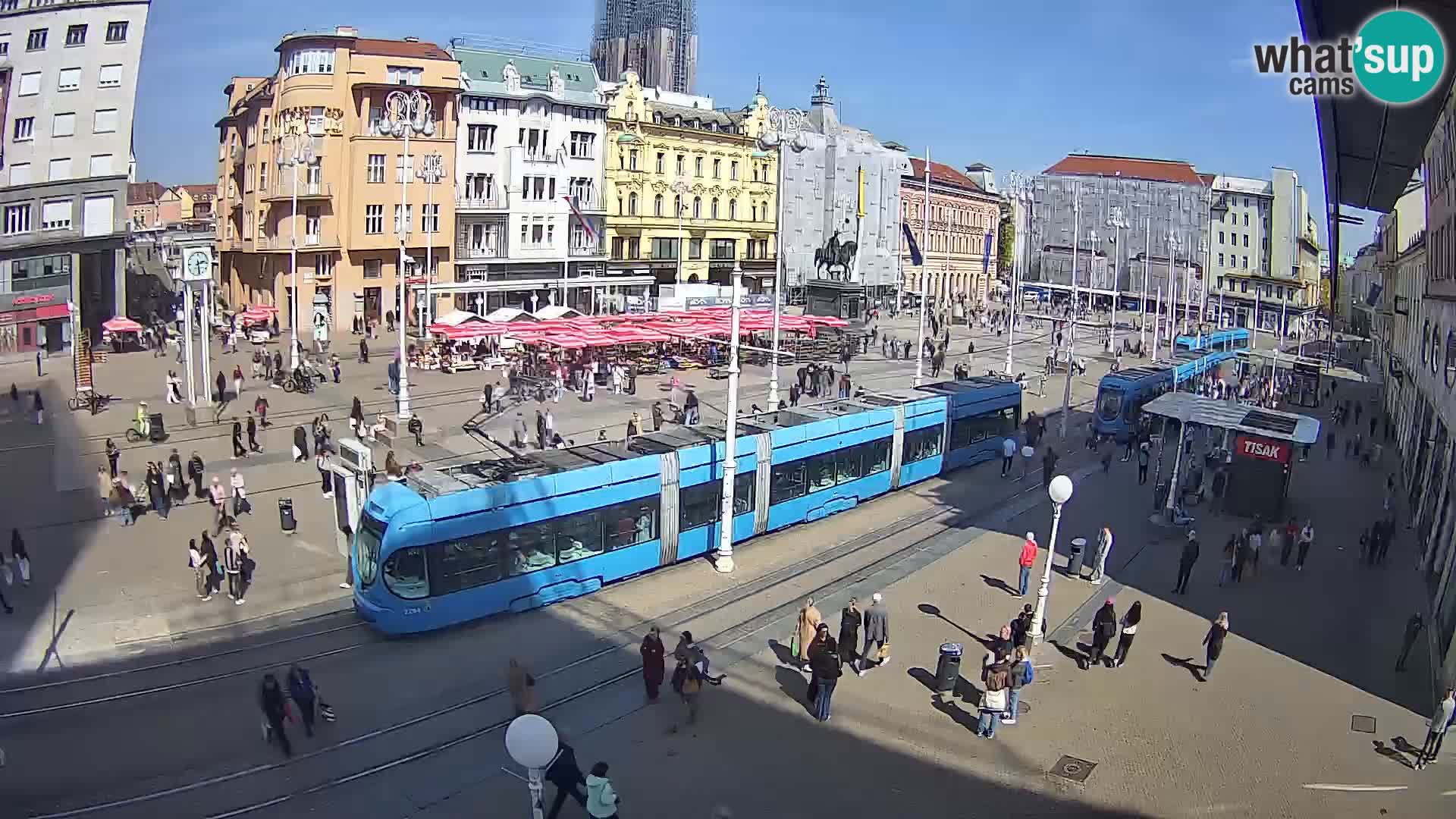 Webcam Zagreb Bana Jelačića square | Croatia