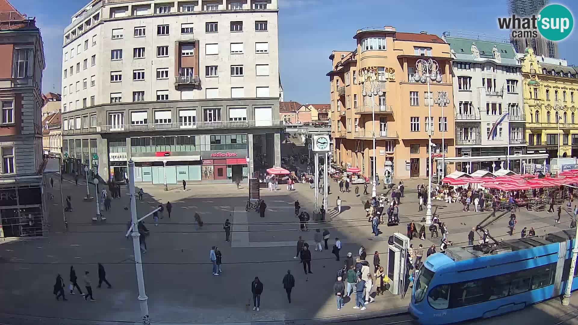 Zagreb webcam Ban Jelacica Platz | Kroatien