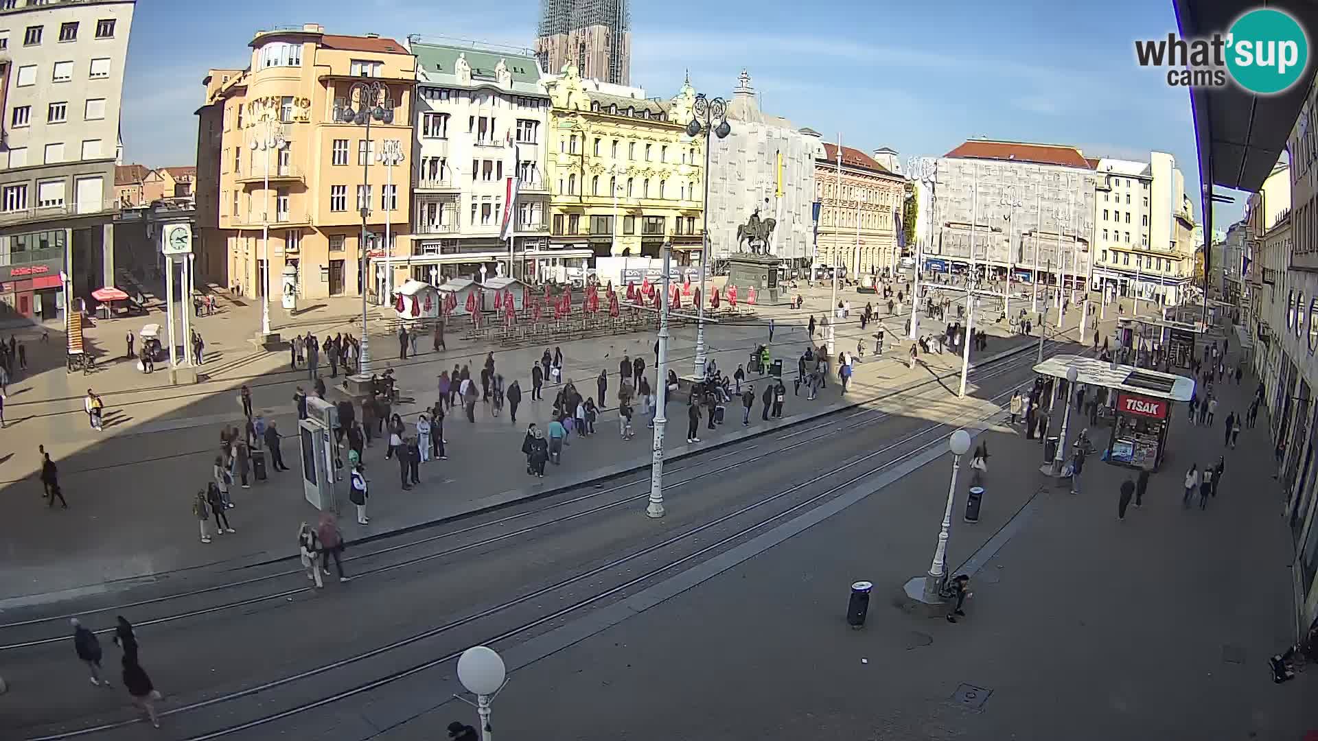 Live Cam Zagreb Ban Jelačić place | Croatie