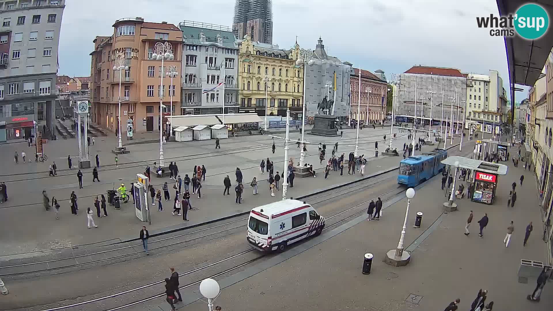Zagreb webcam Ban Jelacica Platz | Kroatien