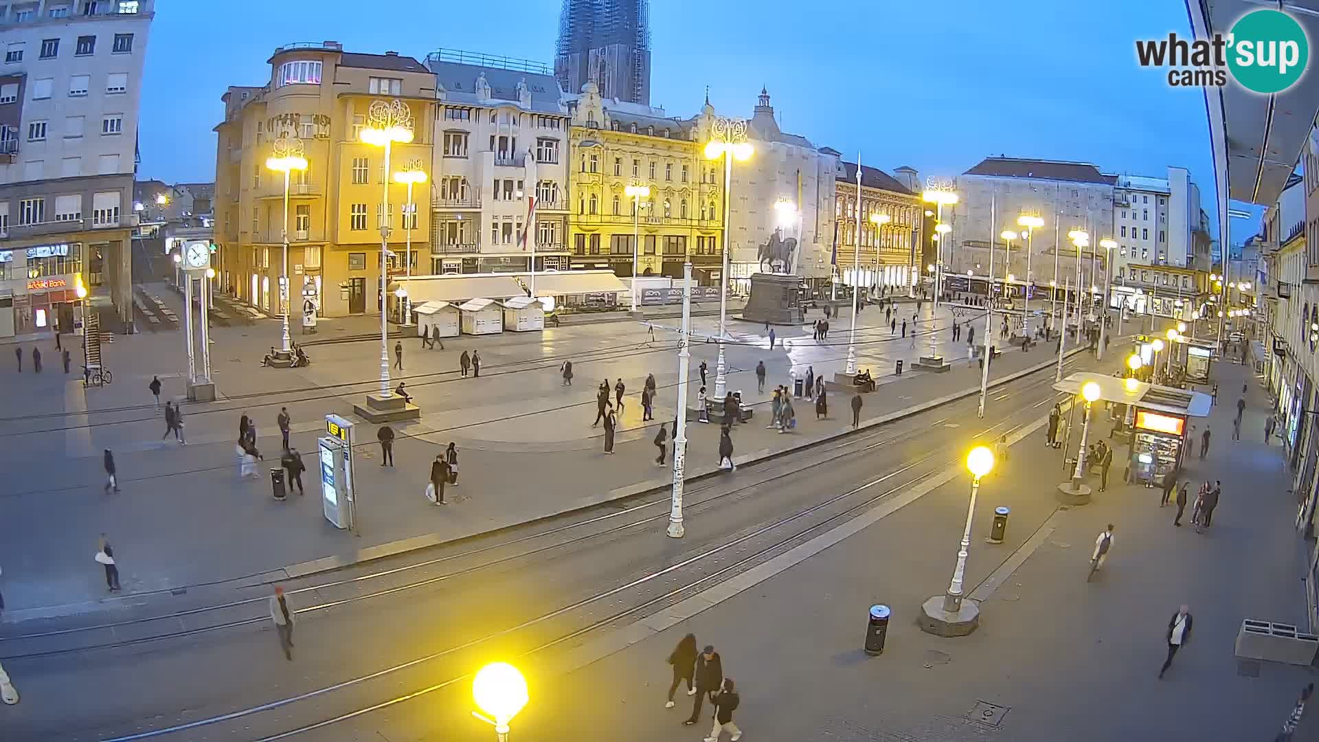 Zagreb webcam Ban Jelacica Platz | Kroatien