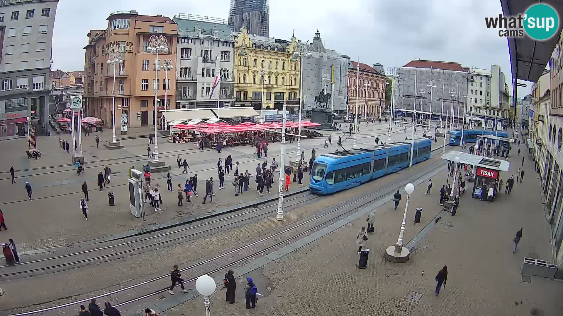 Webcam Zagreb Bana Jelačića square | Croatia