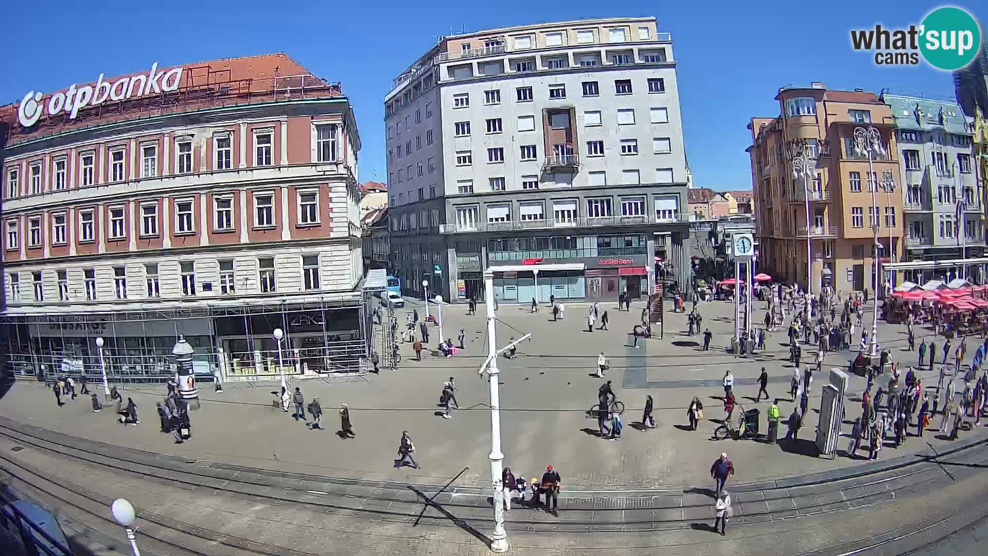 Zagreb webcam Ban Jelacica Platz | Kroatien