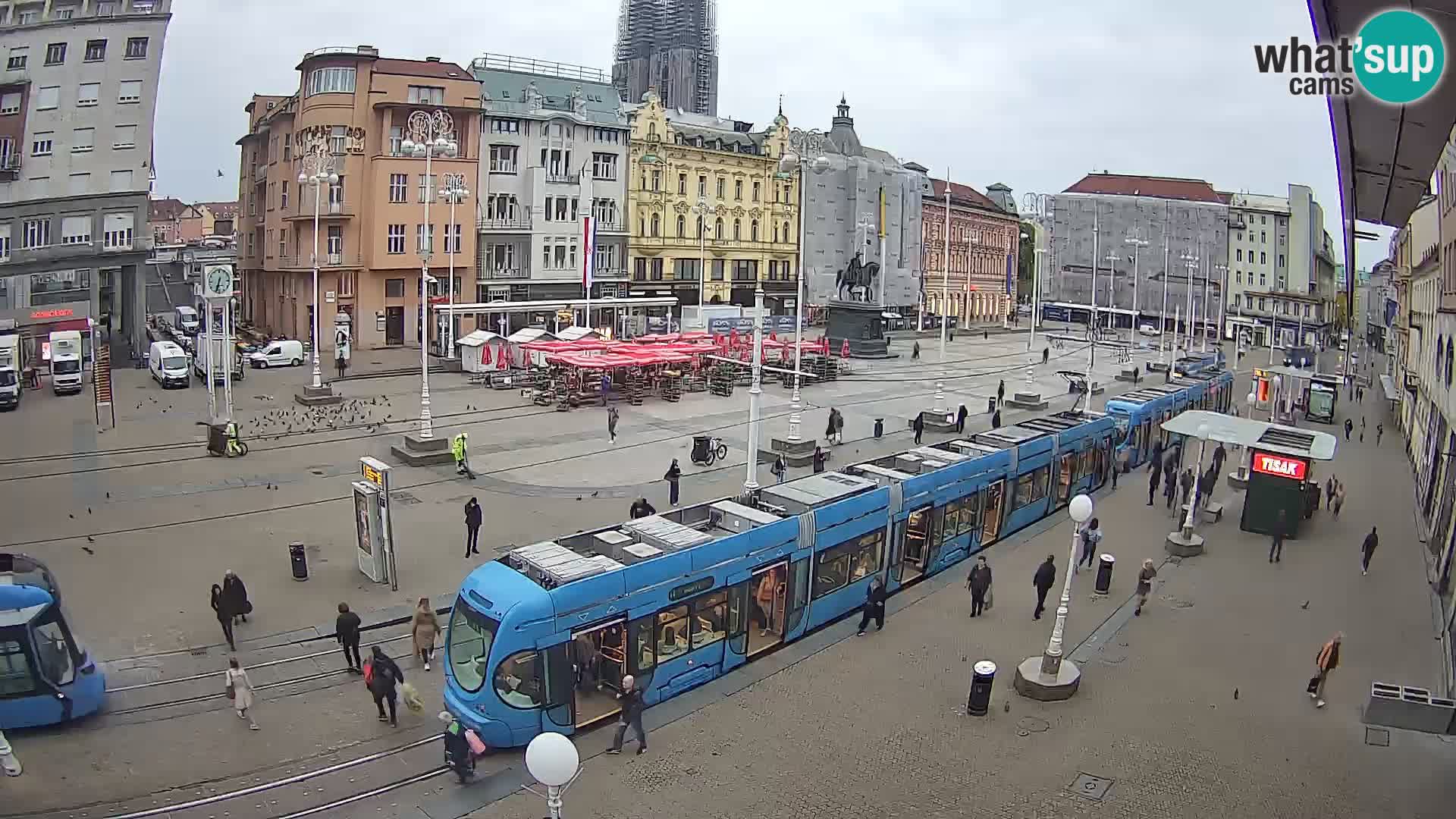 Webcam Zagreb Bana Jelačića square | Croatia
