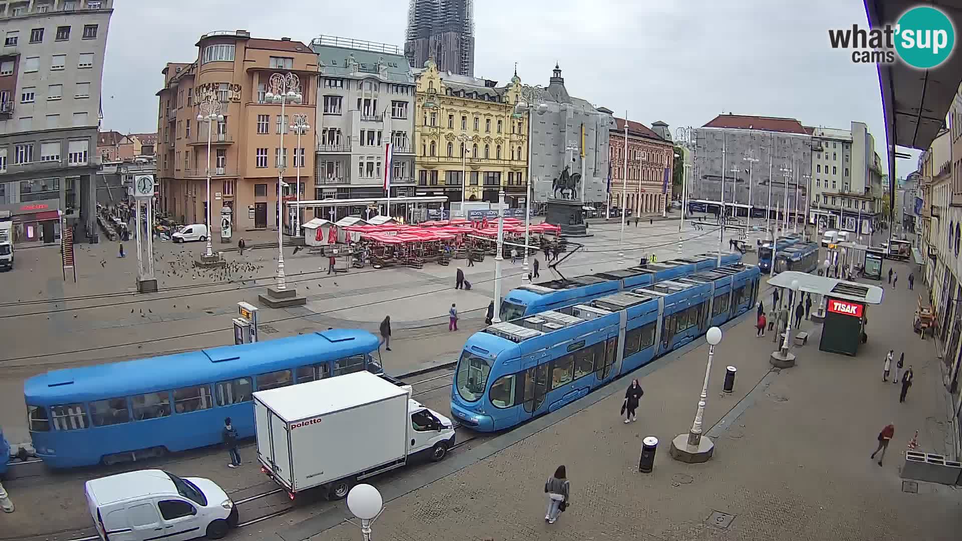 Webcam Zagreb Bana Jelačića square | Croatia
