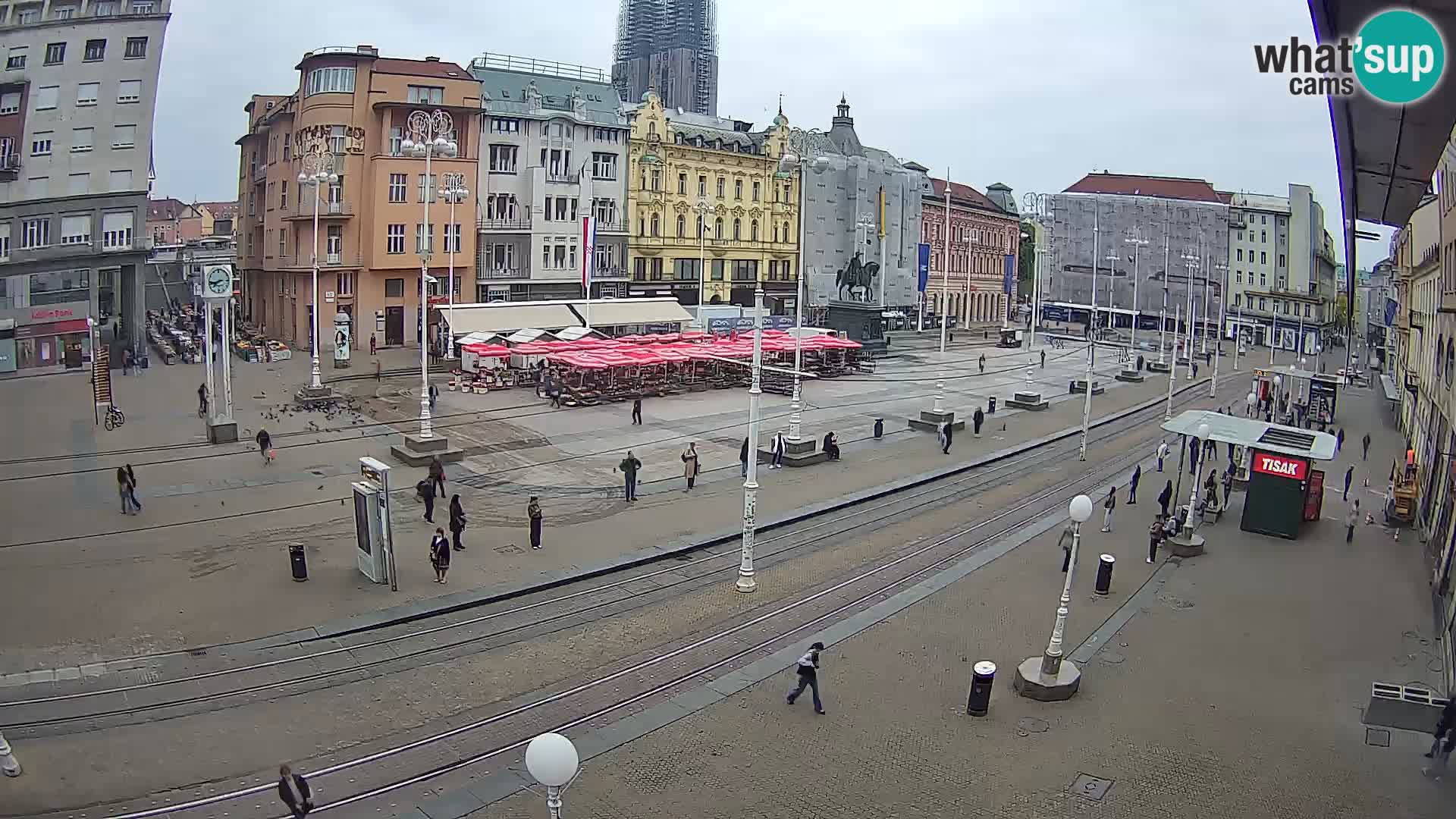 Webcam Zagreb Bana Jelačića square | Croatia