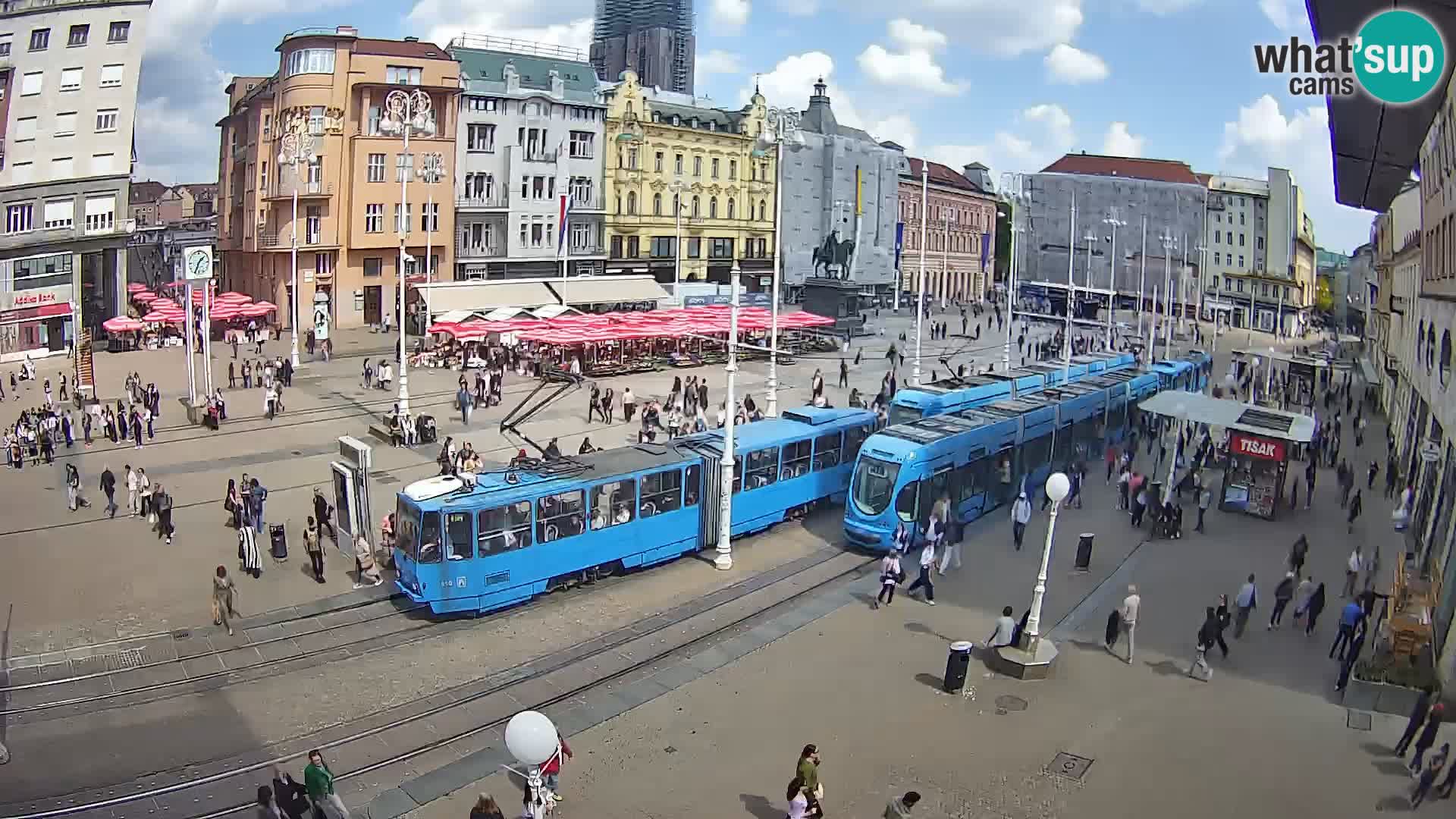 Zagreb webcam Ban Jelacica Platz | Kroatien