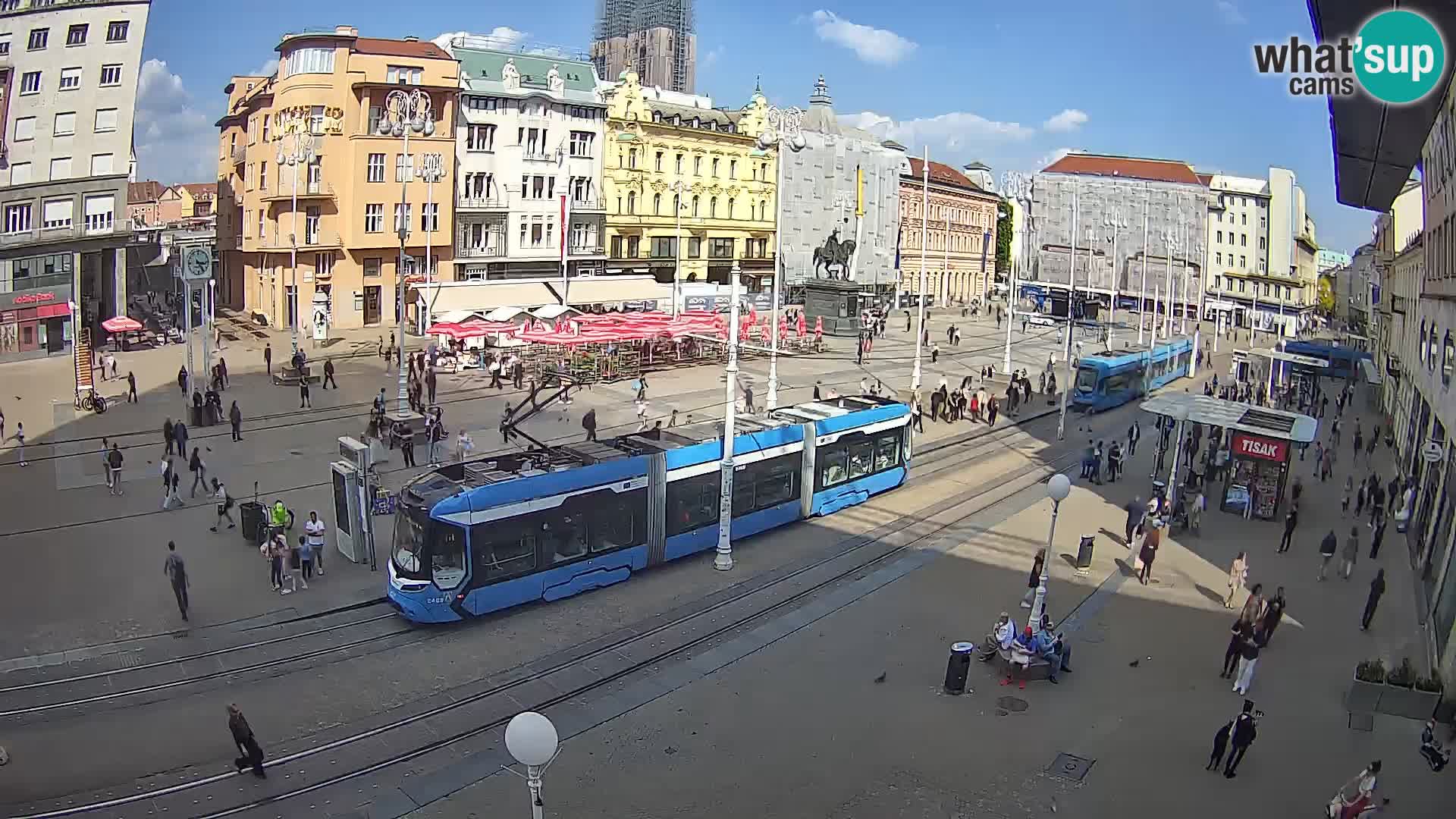 Zagreb webcam Ban Jelacica Platz | Kroatien