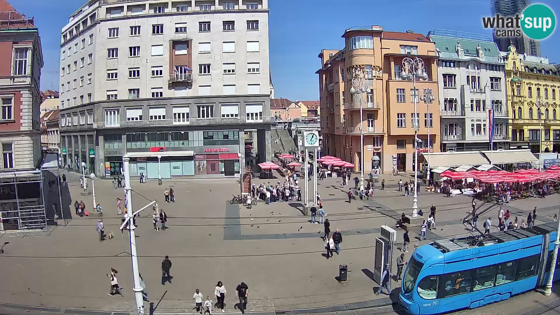 Zagreb webcam Ban Jelacica Platz | Kroatien