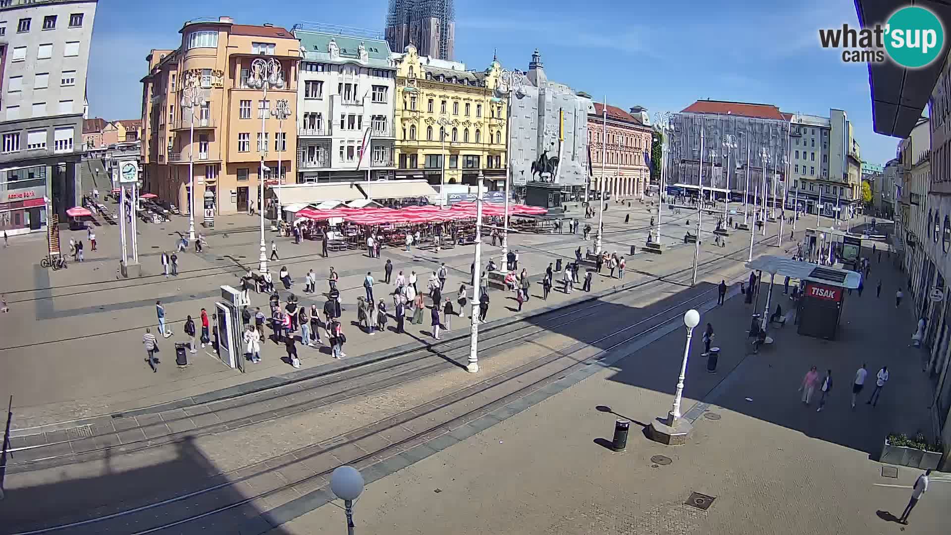 Zagreb webcam Ban Jelacica Platz | Kroatien