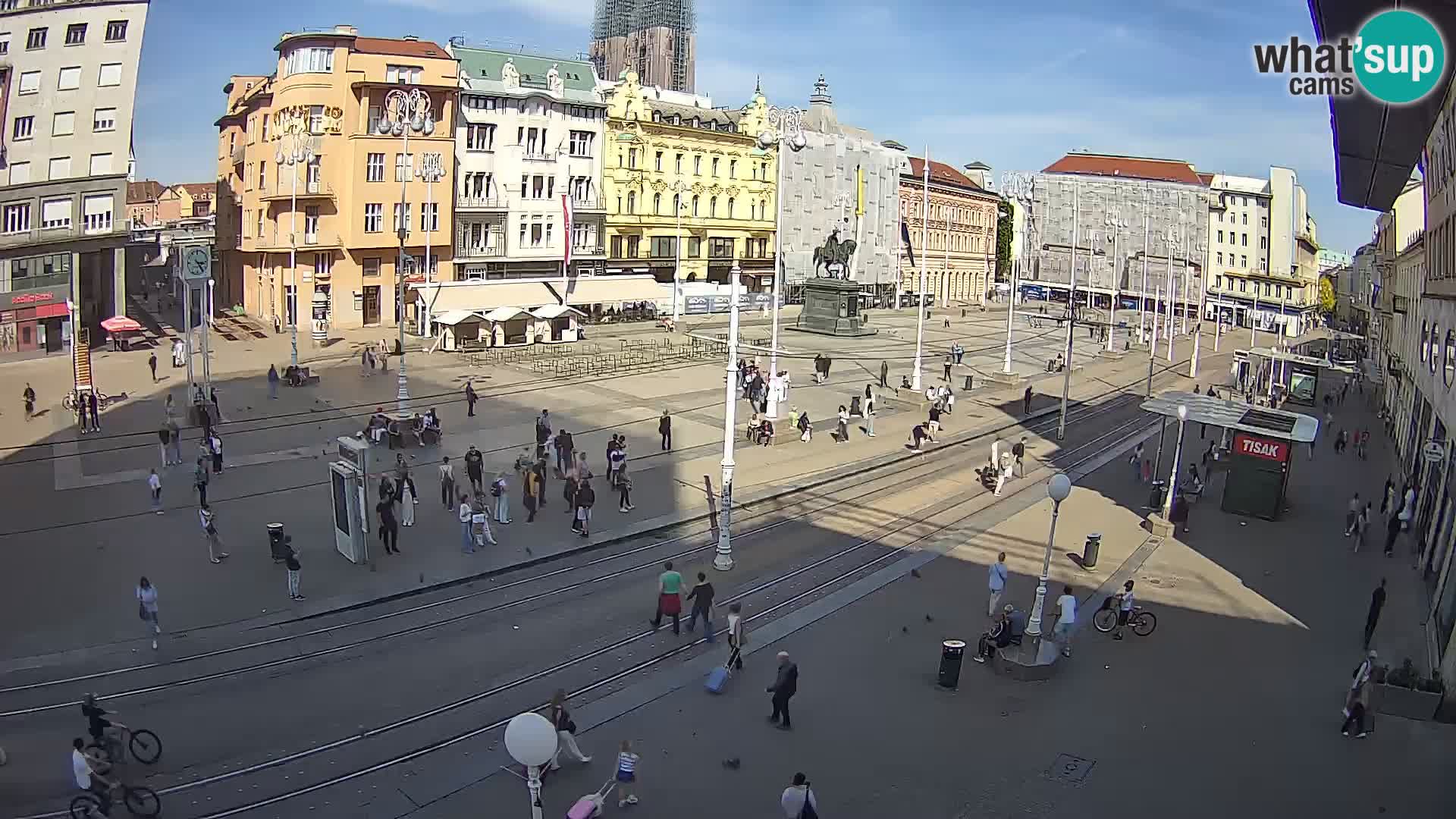 Live Cam Zagreb Ban Jelačić place | Croatie