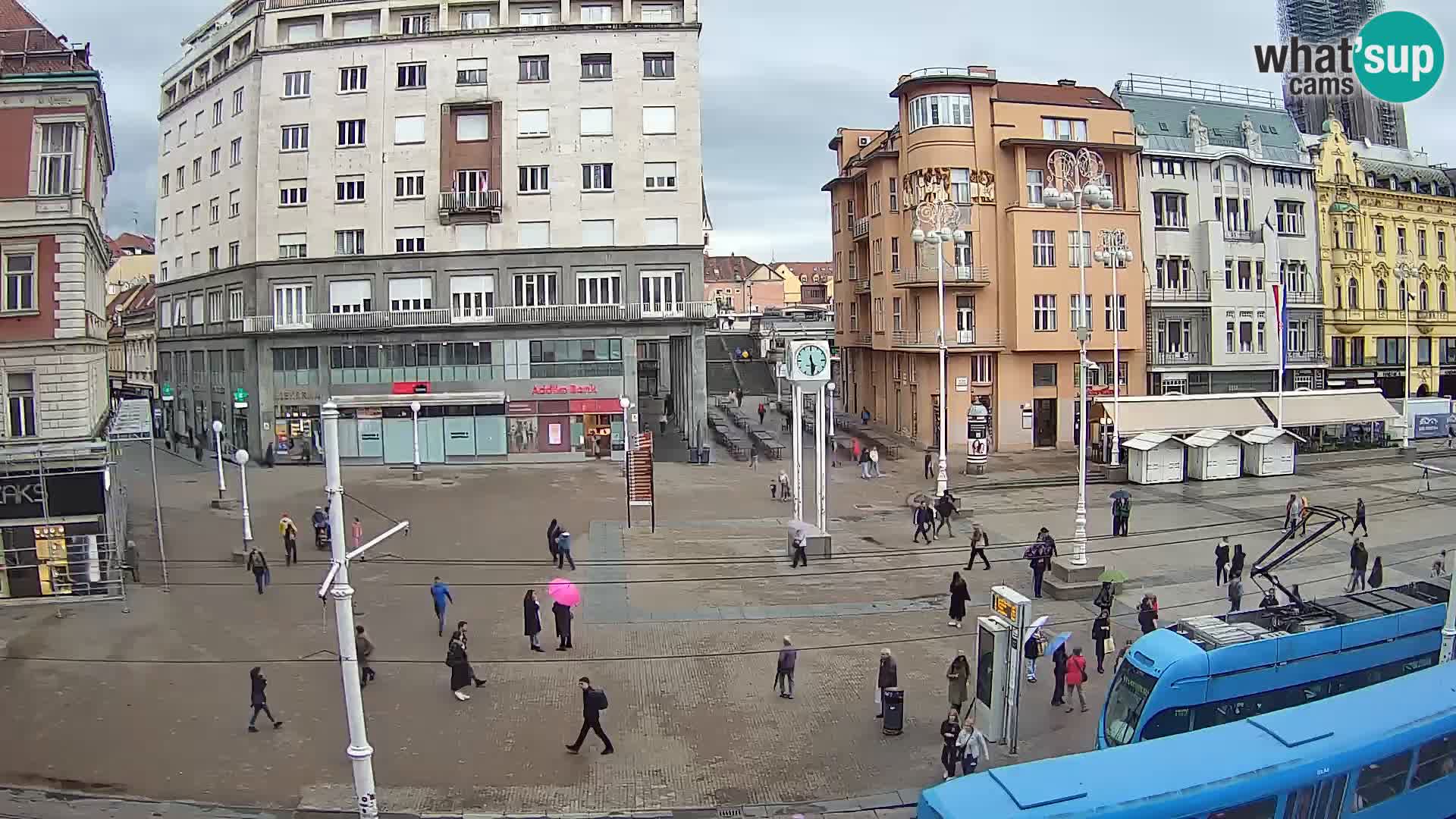 Zagreb webcam Ban Jelacica Platz | Kroatien