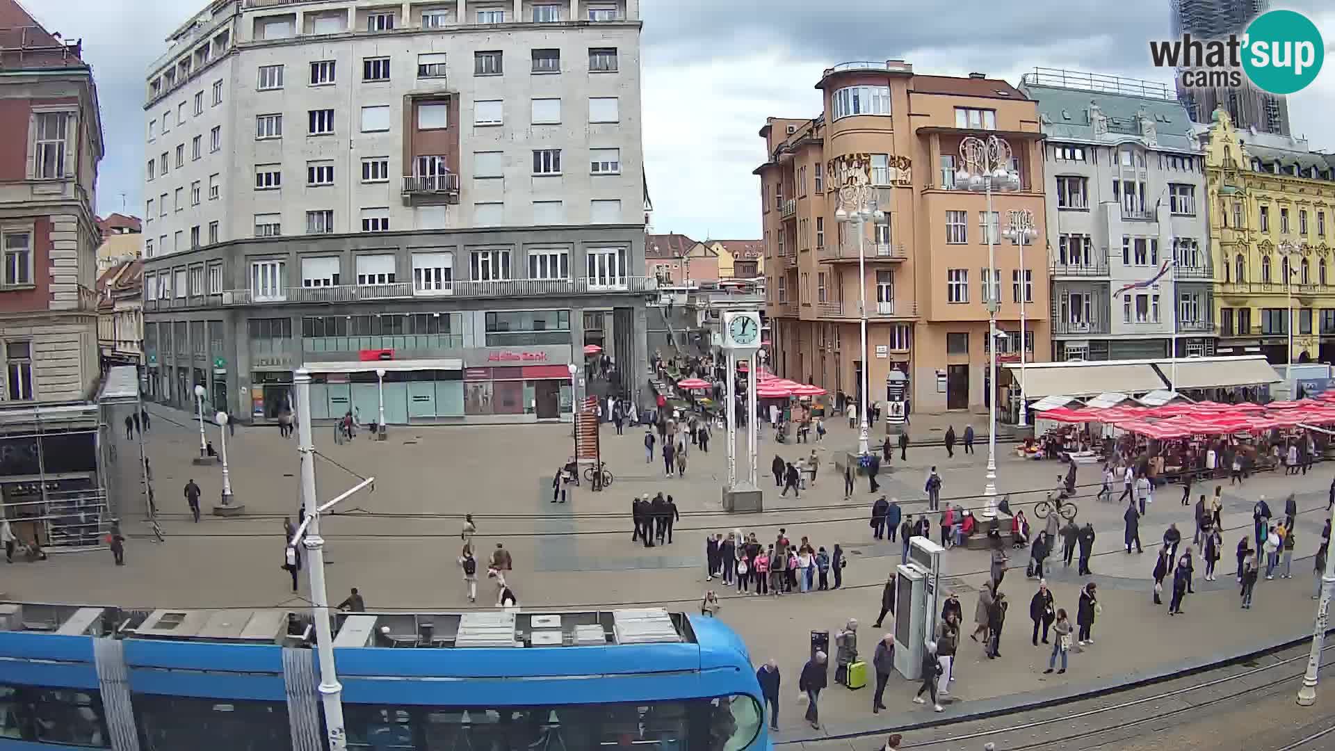 Zagreb webcam Ban Jelacica Platz | Kroatien