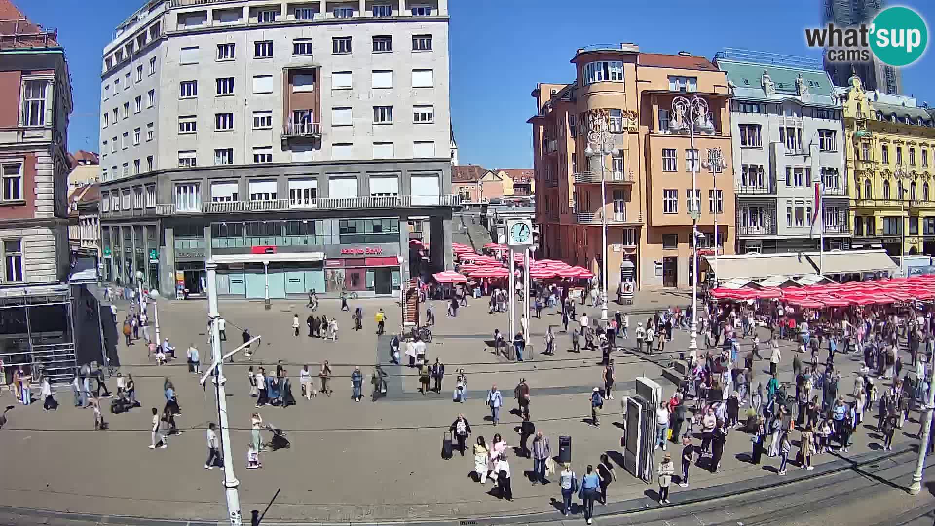 Zagreb webcam Ban Jelacica Platz | Kroatien