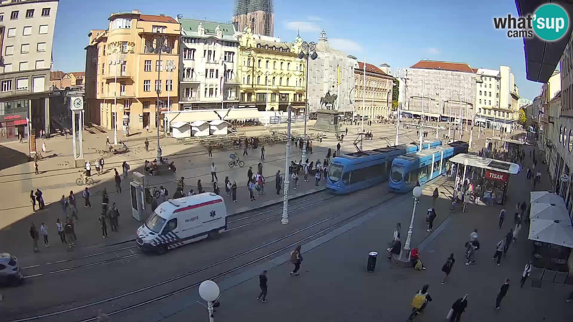 Webcam Zagreb Bana Jelačića square | Croatia