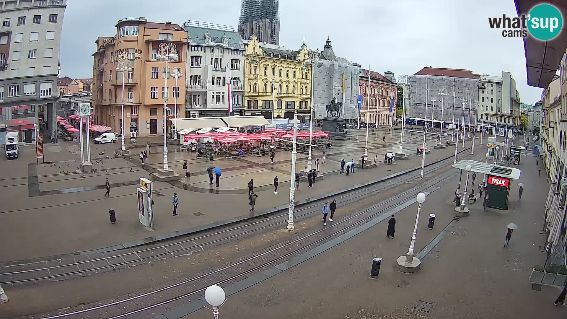 Webcam Zagreb Bana Jelačića square | Croatia