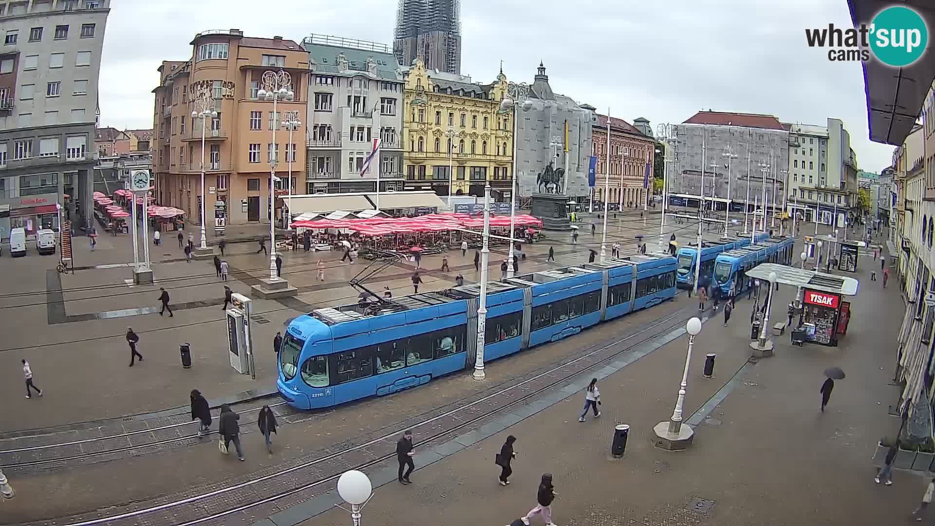 Webcam Zagreb Bana Jelačića square | Croatia
