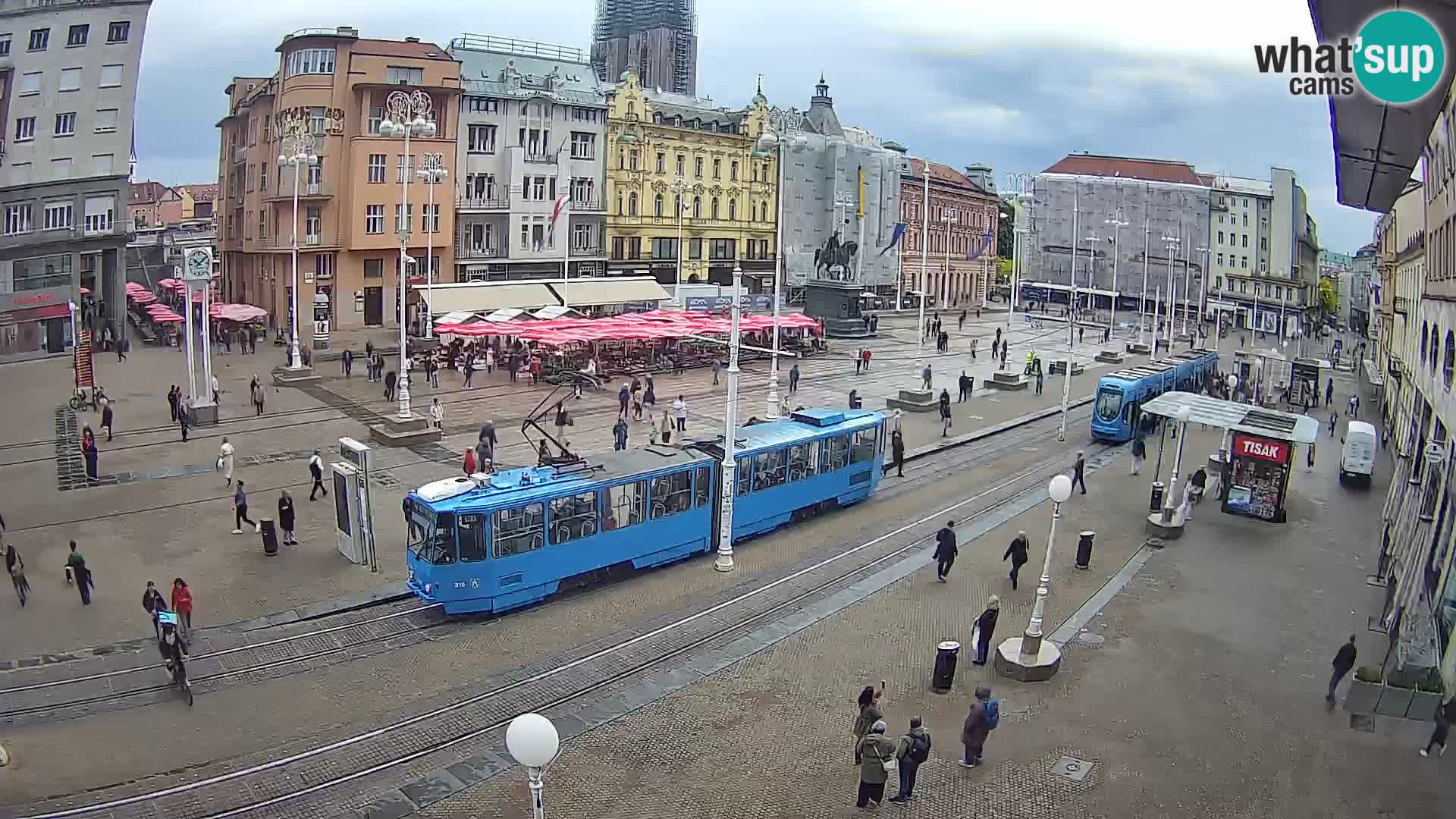 Webcam Zagreb Bana Jelačića square | Croatia