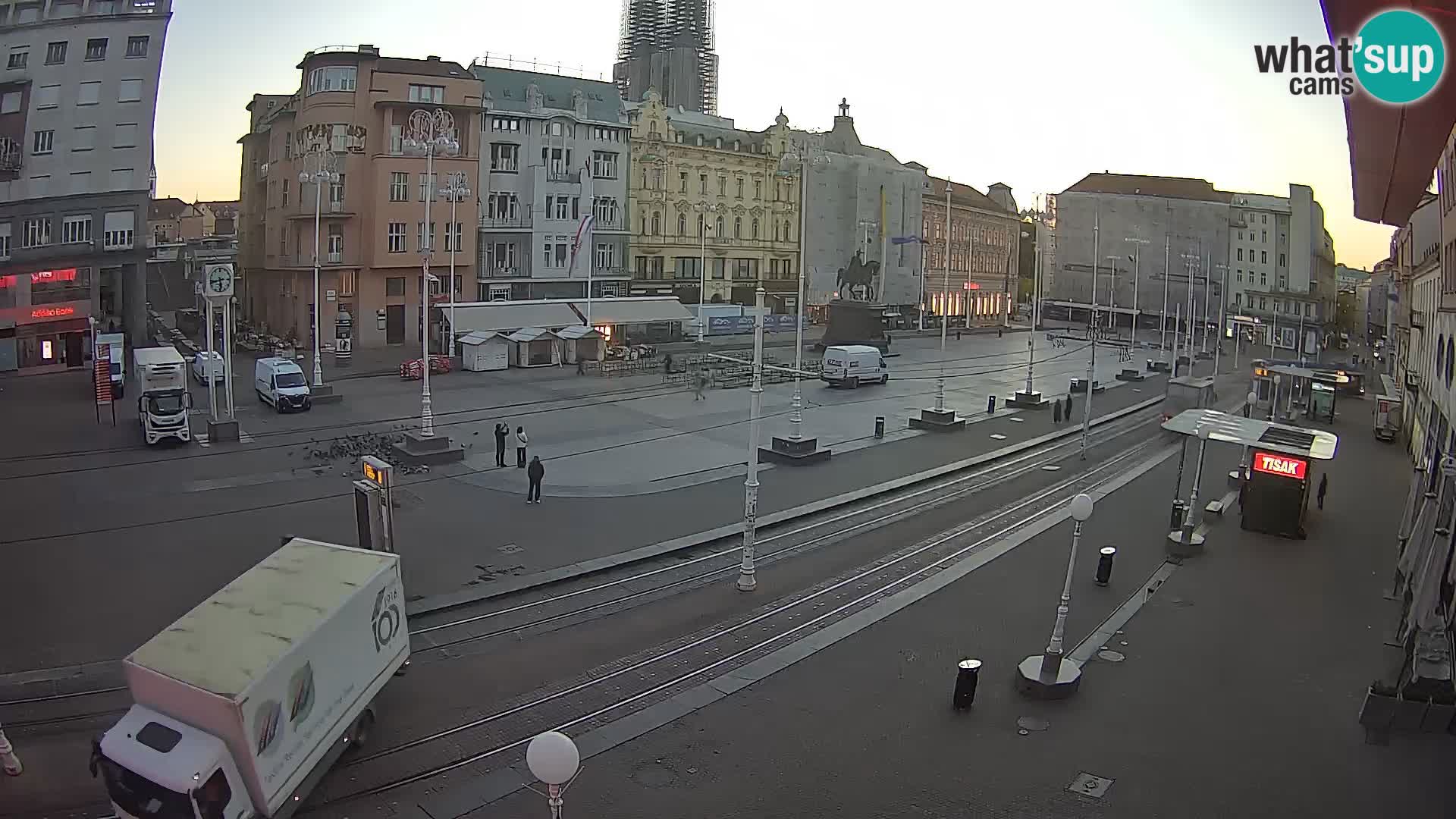 Zagreb webcam Ban Jelacica Platz | Kroatien