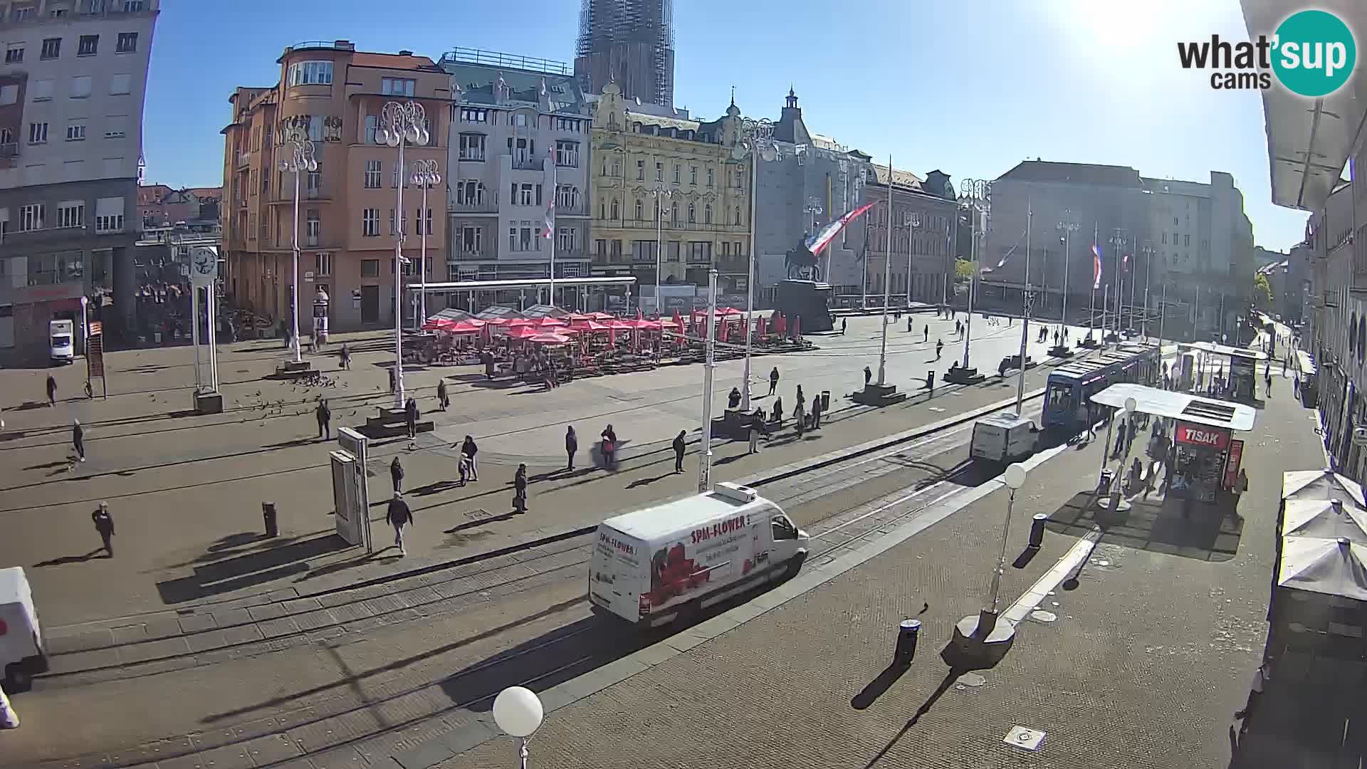 Zagreb webcam Ban Jelacica Platz | Kroatien