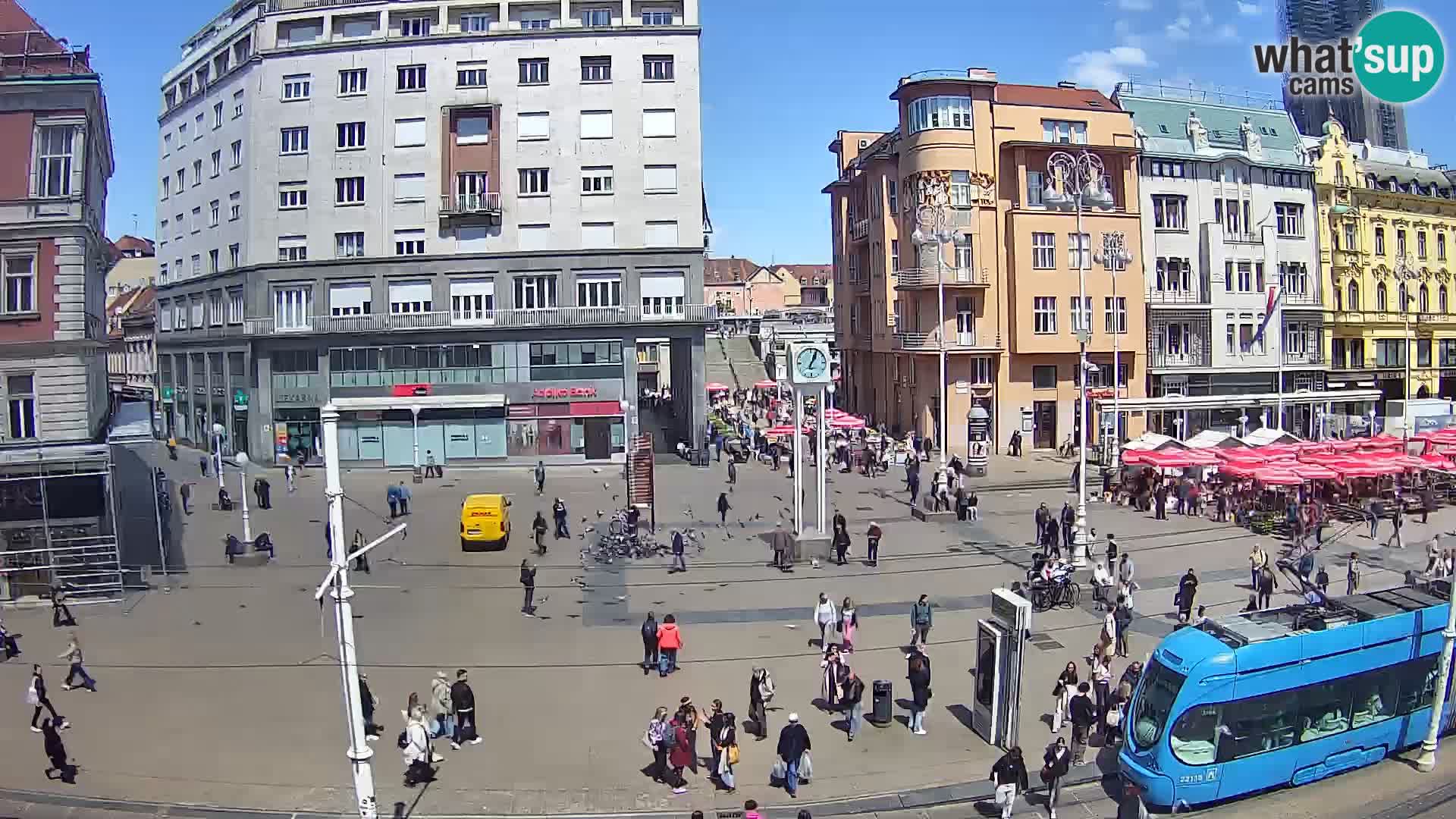 Webcam Zagreb Bana Jelačića square | Croatia