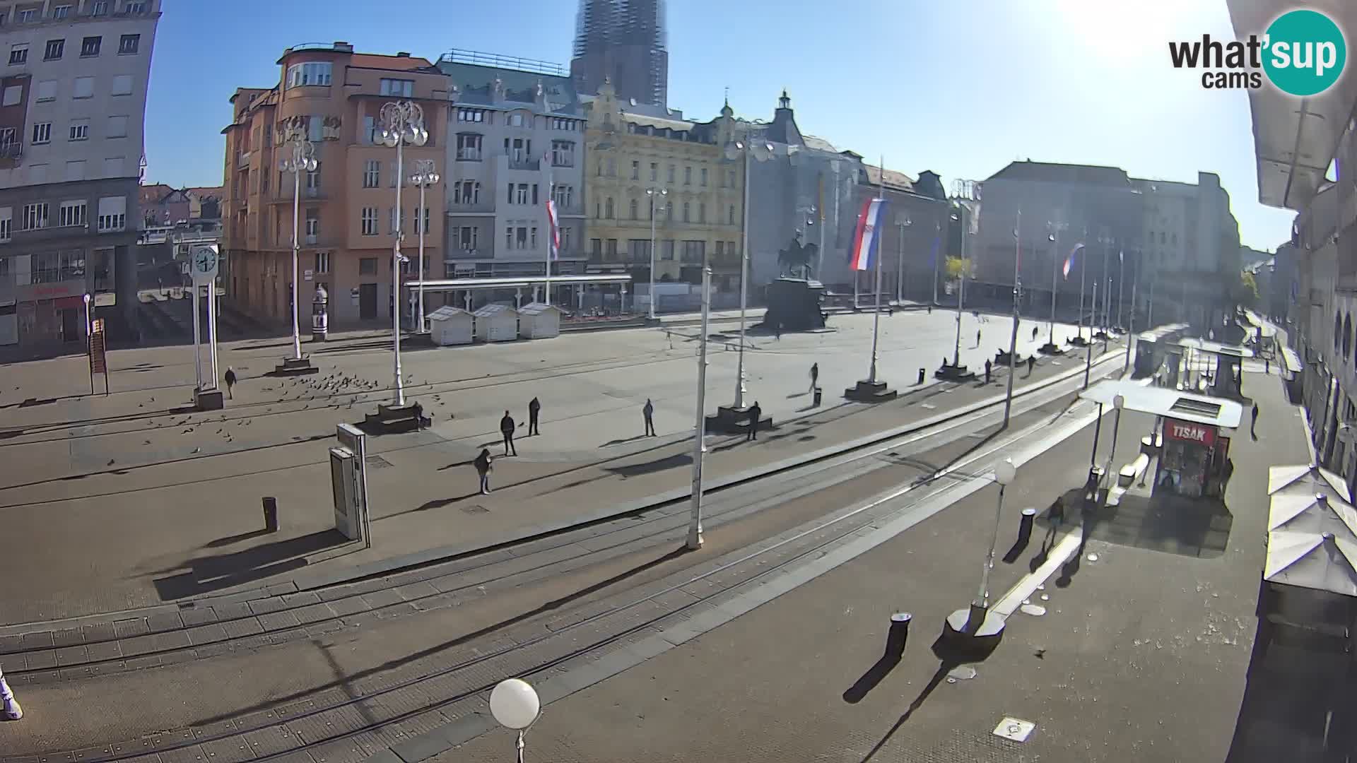 Zagreb webcam Ban Jelacica Platz | Kroatien