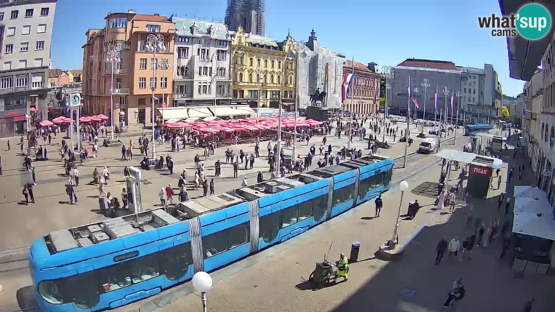 Webcam Zagreb Bana Jelačića square | Croatia