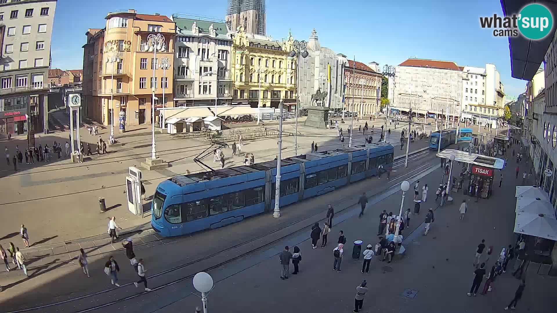 Zagreb webcam Ban Jelacica Platz | Kroatien