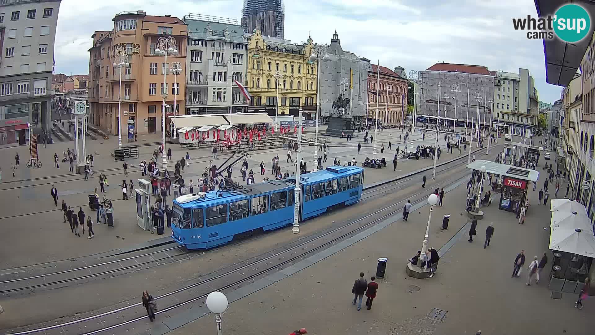 Zagreb webcam Ban Jelacica Platz | Kroatien