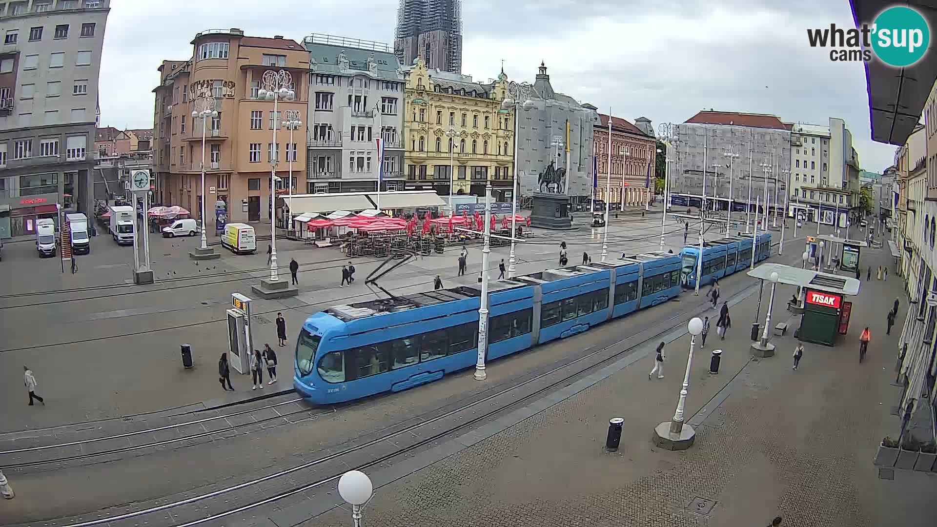 Webcam Zagreb Bana Jelačića square | Croatia