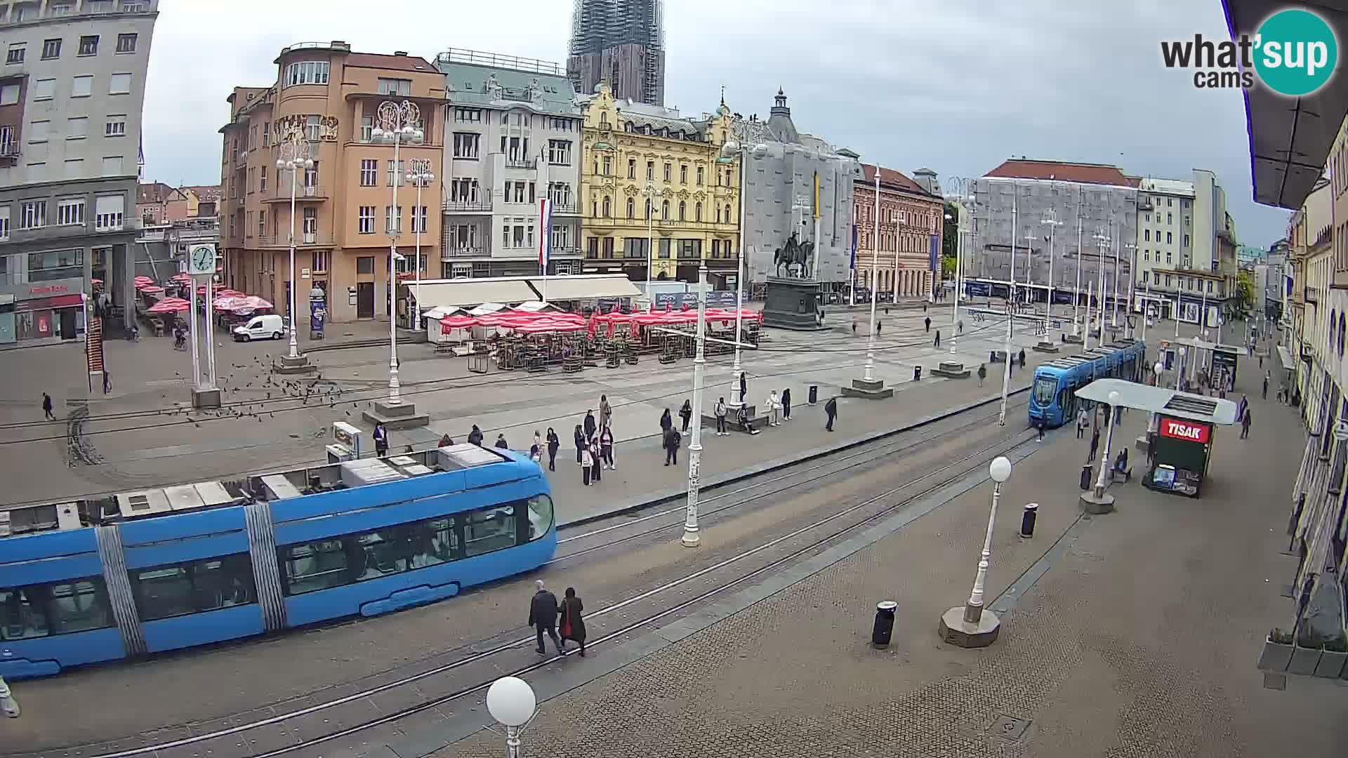 Webcam Zagreb Bana Jelačića square | Croatia