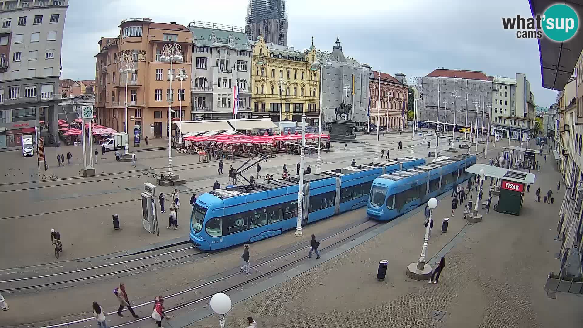 Webcam Zagreb Bana Jelačića square | Croatia