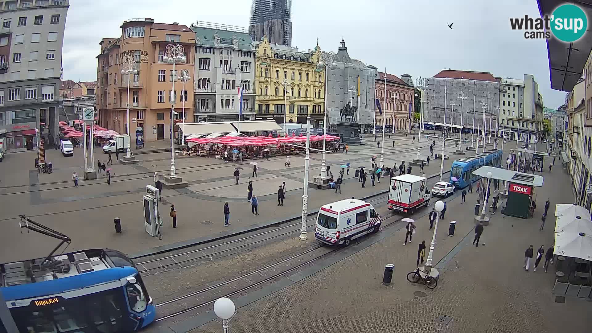 Webcam Zagreb Bana Jelačića square | Croatia
