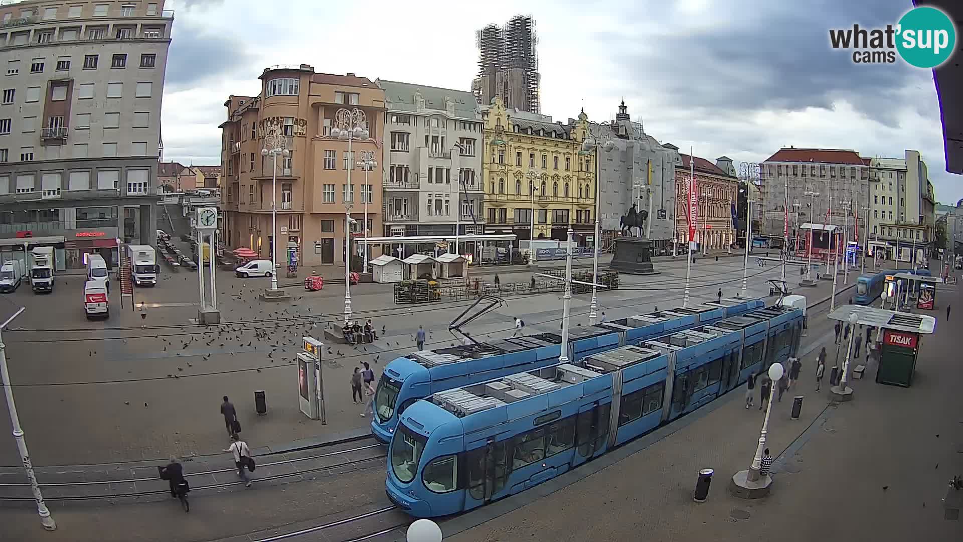 Zagreb webcam Ban Jelacica Platz | Kroatien