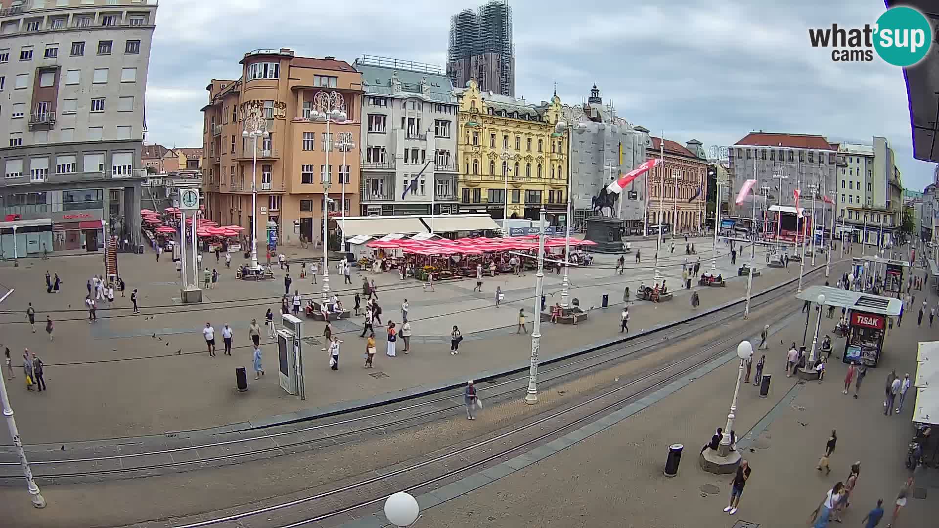 Zagreb webcam Ban Jelacica Platz | Kroatien