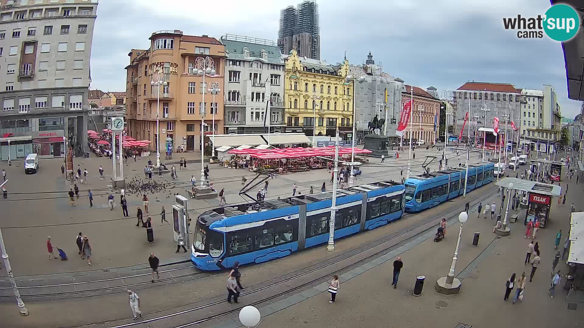 Zagreb webcam Ban Jelacica Platz | Kroatien